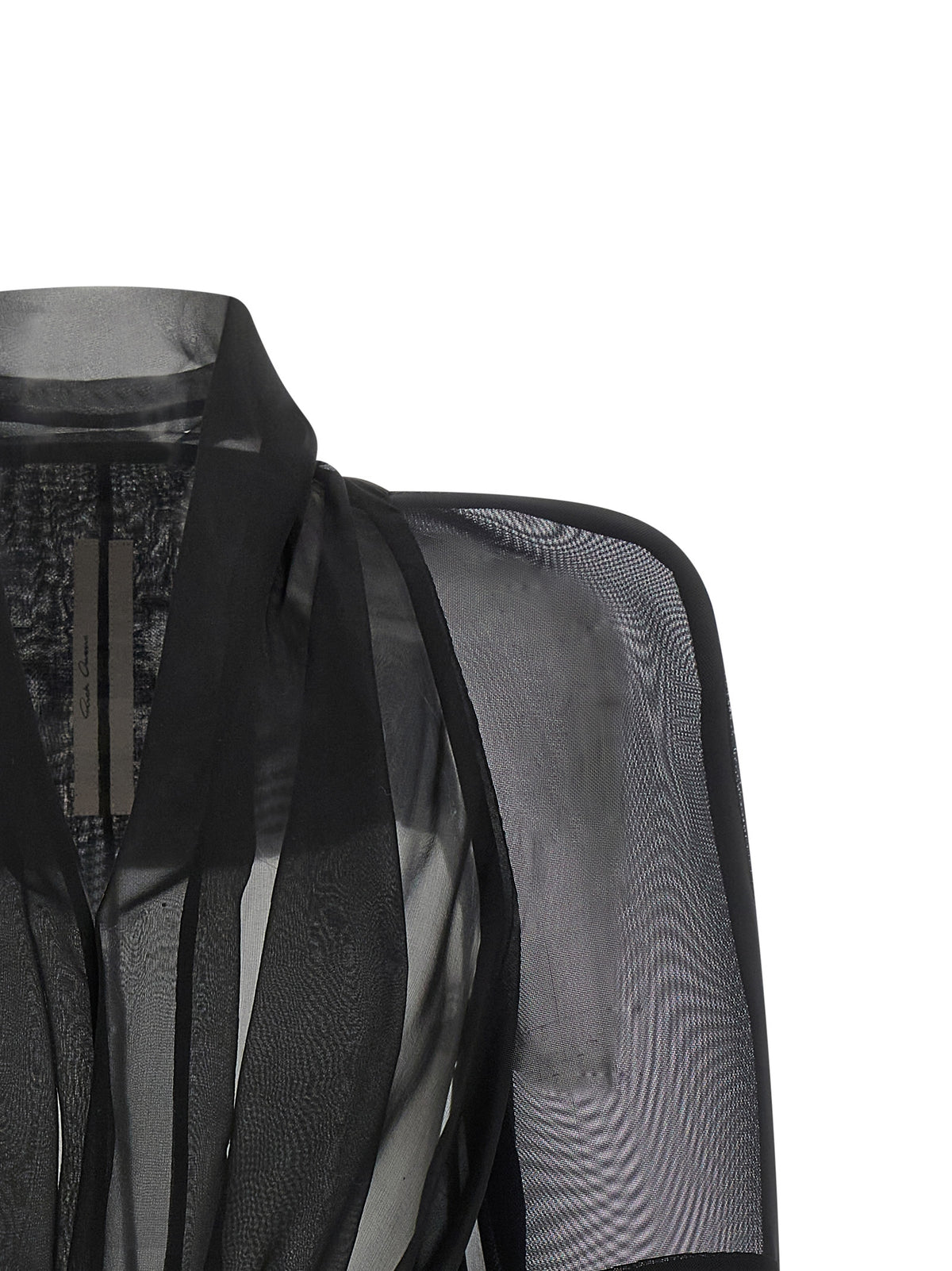 Rick Owens Black Silk Full-Length Women's Jacket