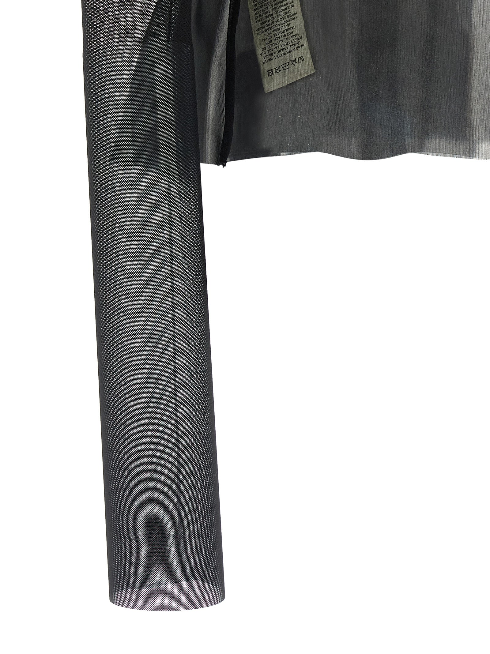 Rick Owens Black Silk Full-Length Women's Jacket