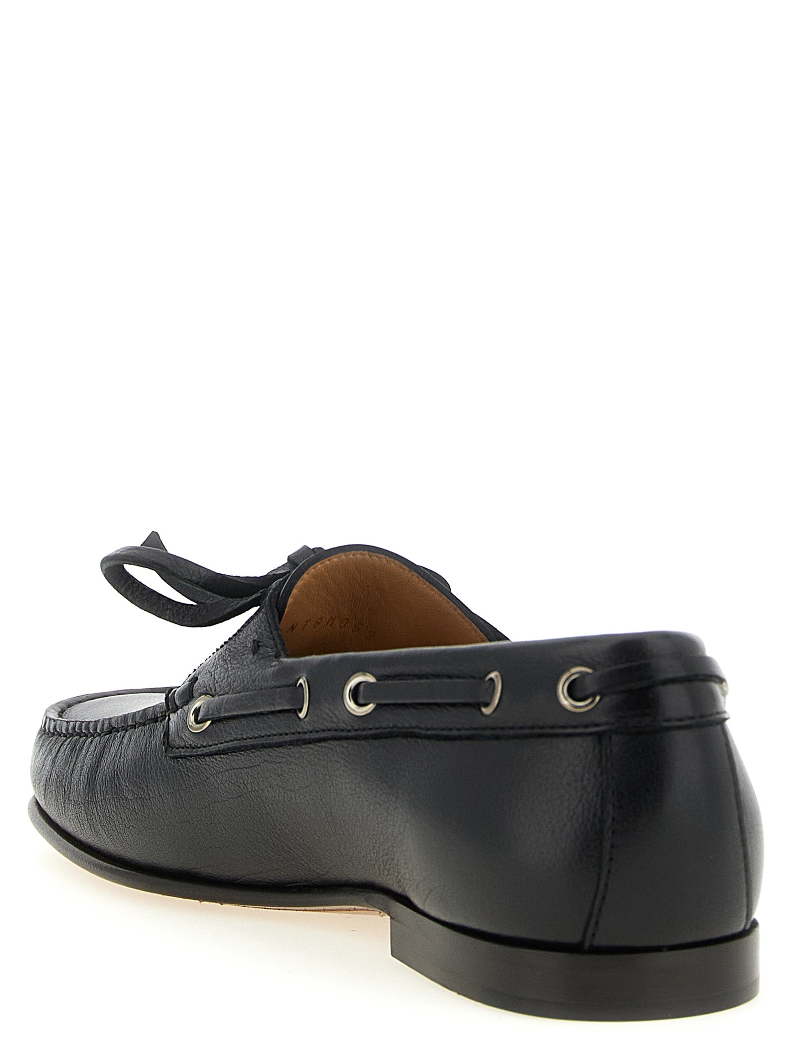 Valentino Garavani Black Buffalo Leather Slip-On Men's Loafers