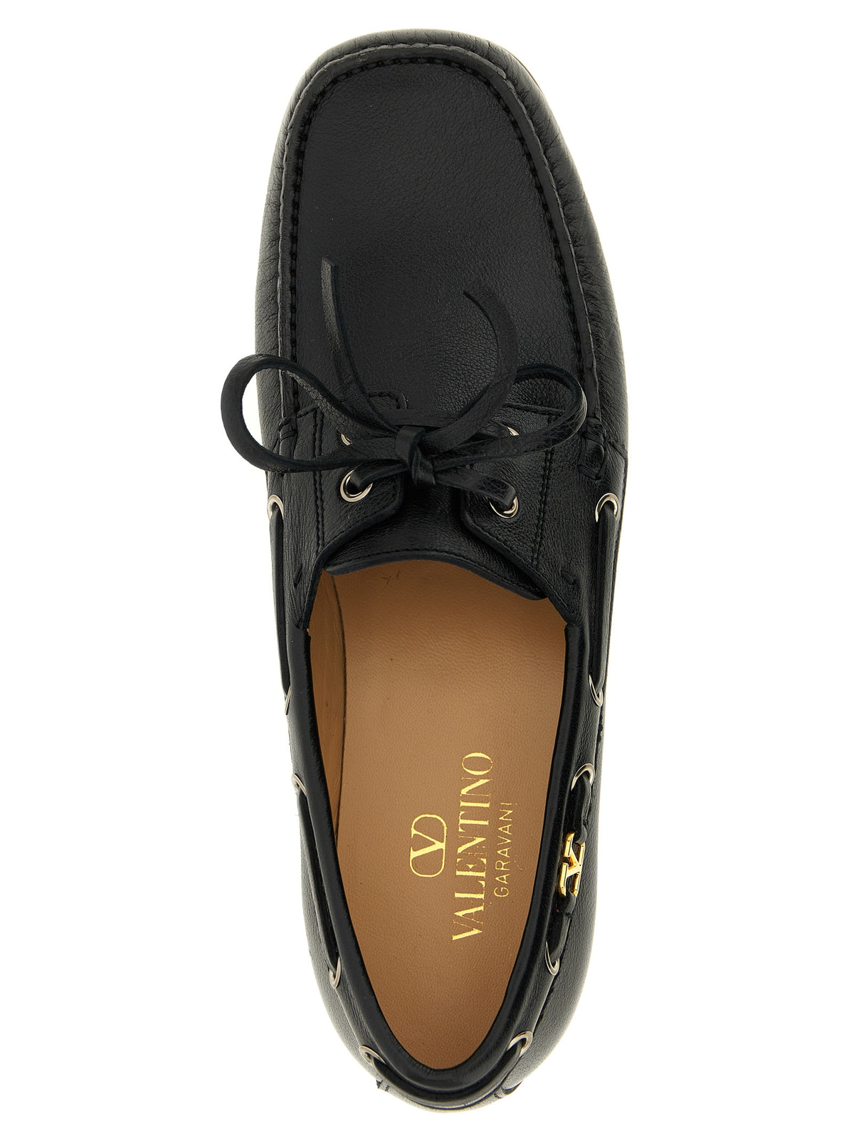 Valentino Garavani Black Buffalo Leather Slip-On Men's Loafers