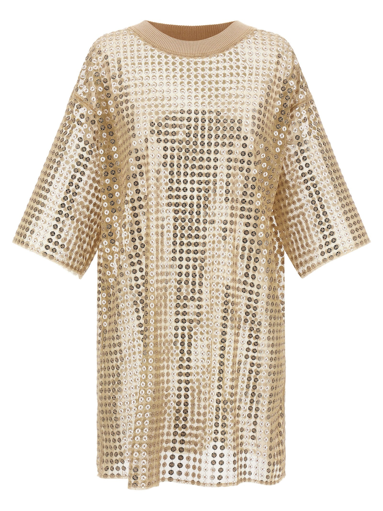 Fabiana Filippi Beige Polyester Short Women's Dress
