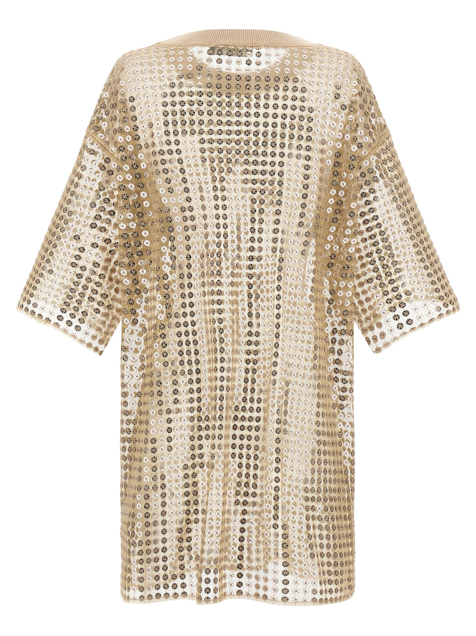 Fabiana Filippi Beige Polyester Short Women's Dress