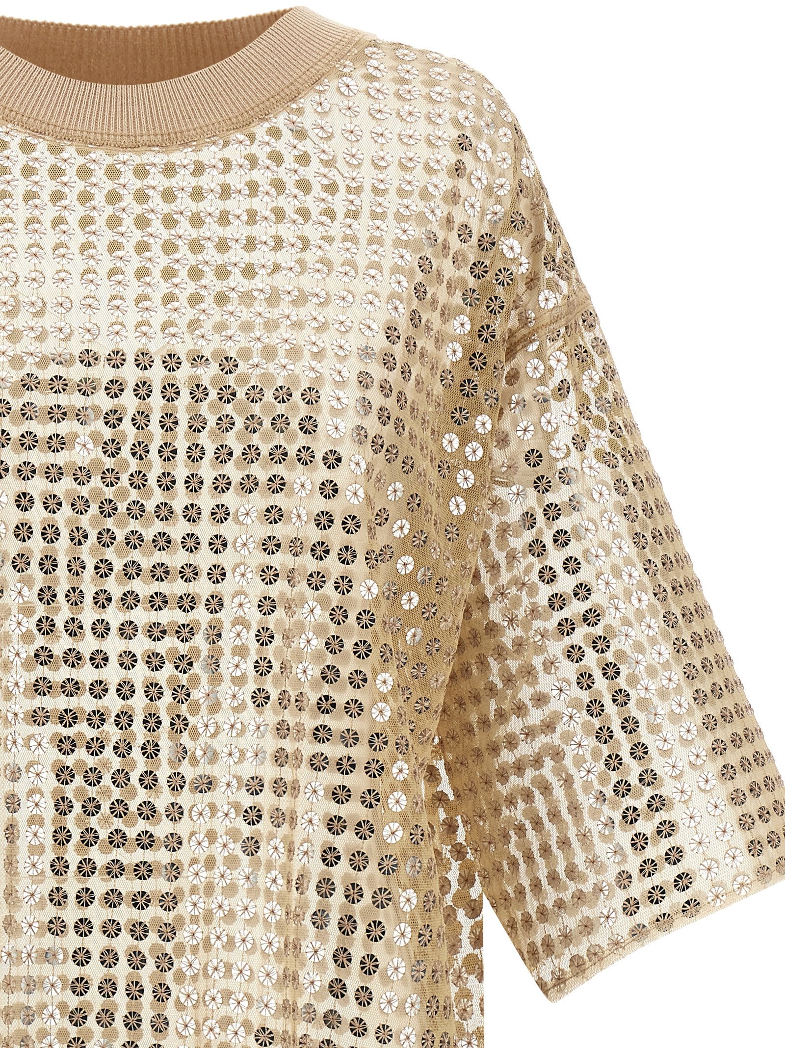Fabiana Filippi Beige Polyester Short Women's Dress