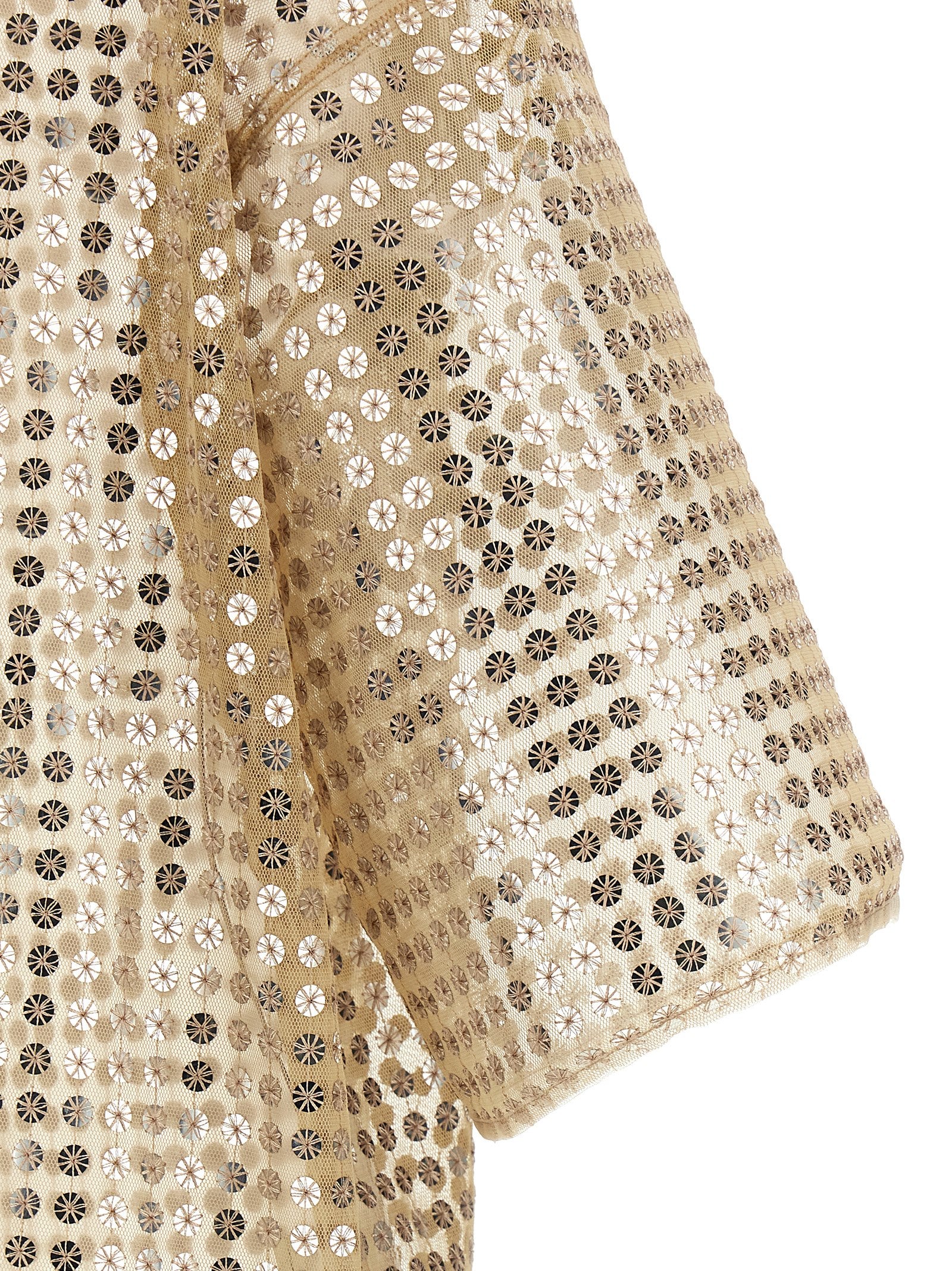 Fabiana Filippi Beige Polyester Short Women's Dress