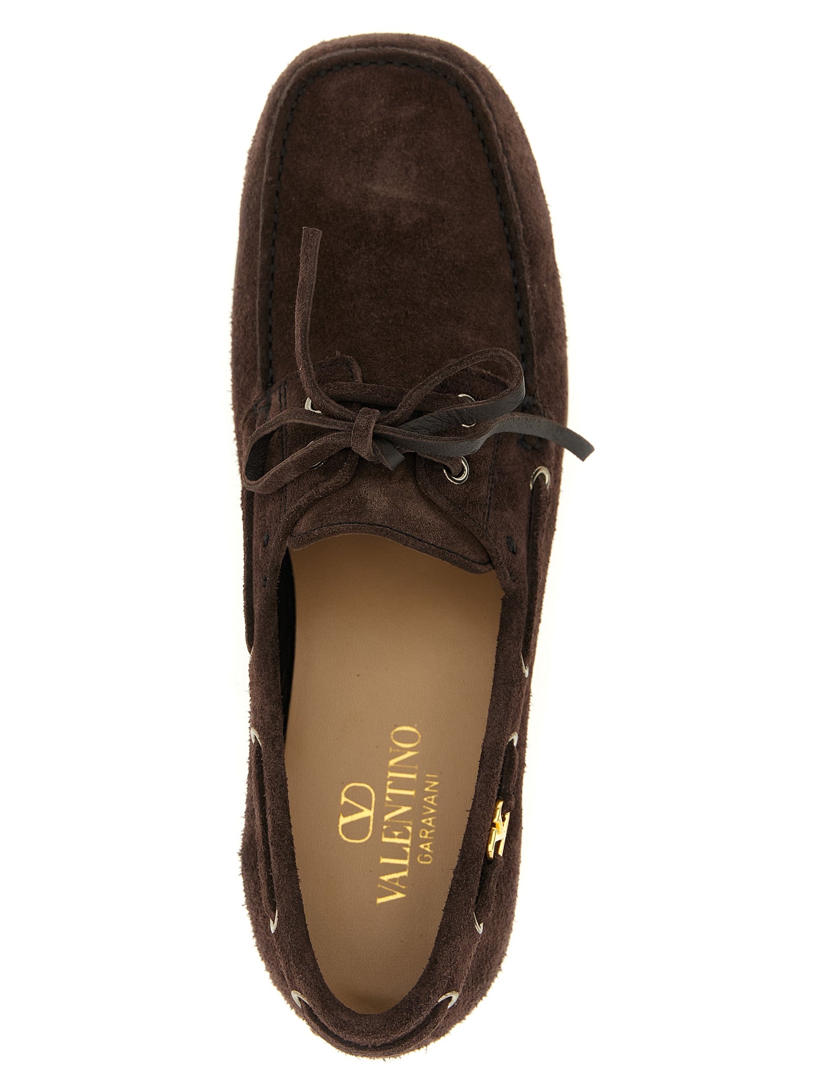 Valentino Garavani Brown Cowhide Slip-On Men's Loafers