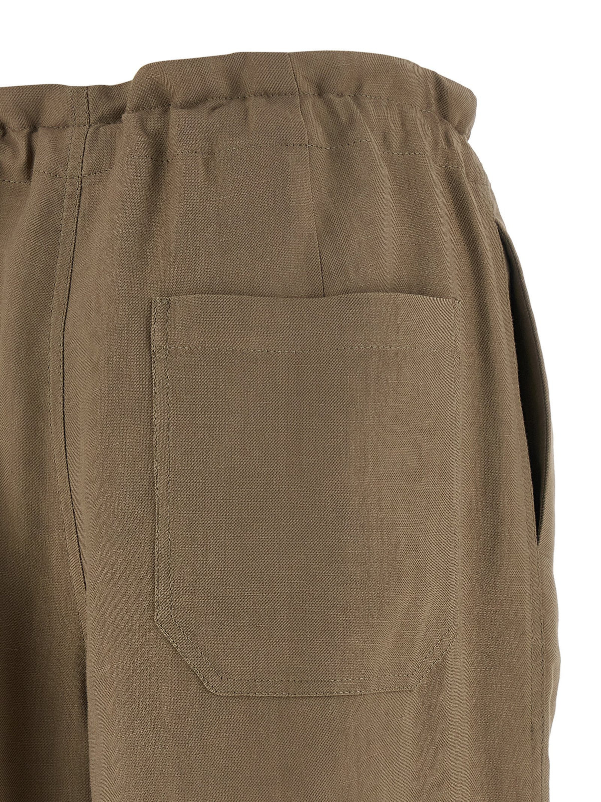 Brunello Cucinelli Beige Viscose Casual Women's Pants