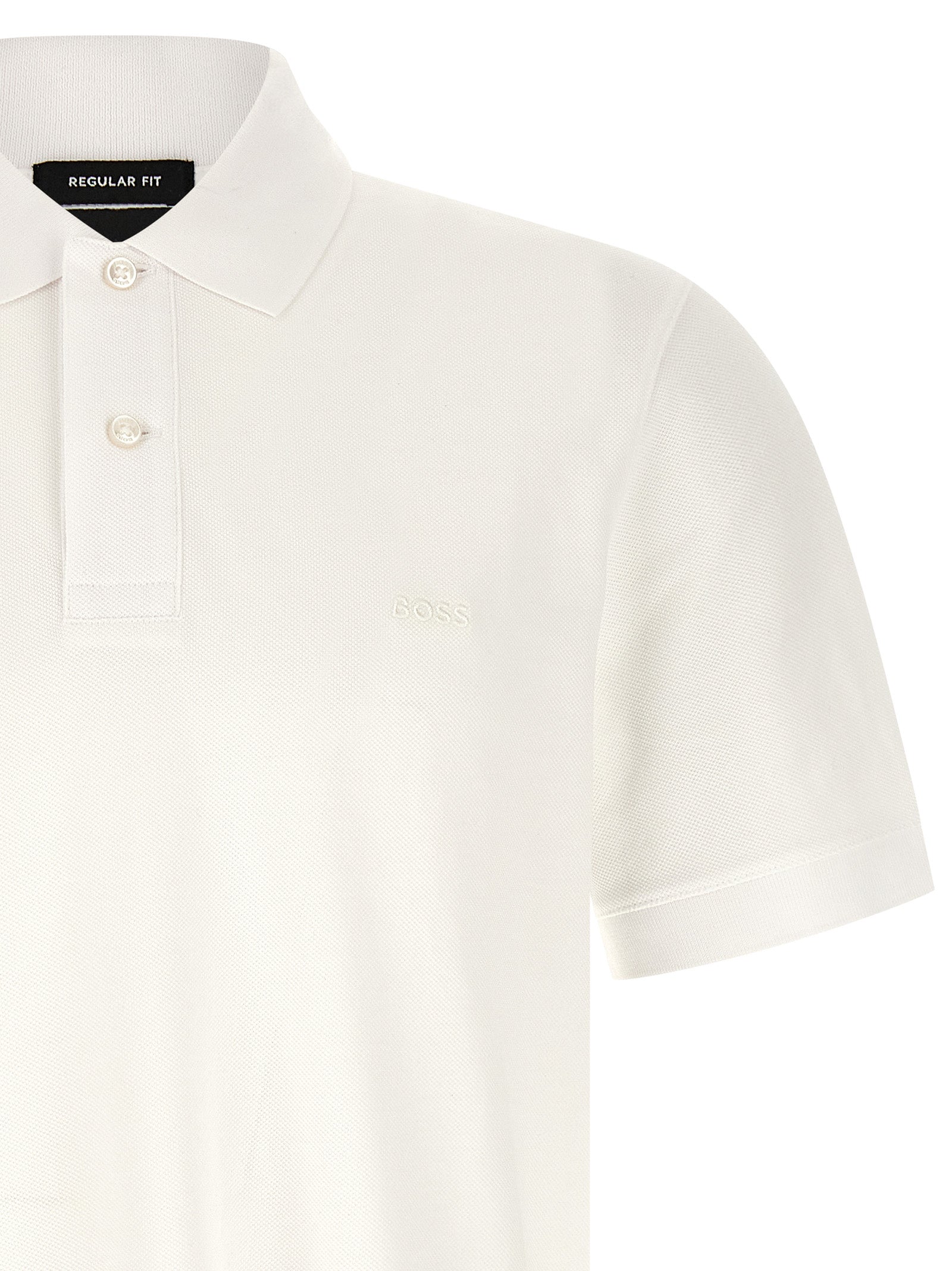 Hugo Boss White Cotton Polo Men's Shirt