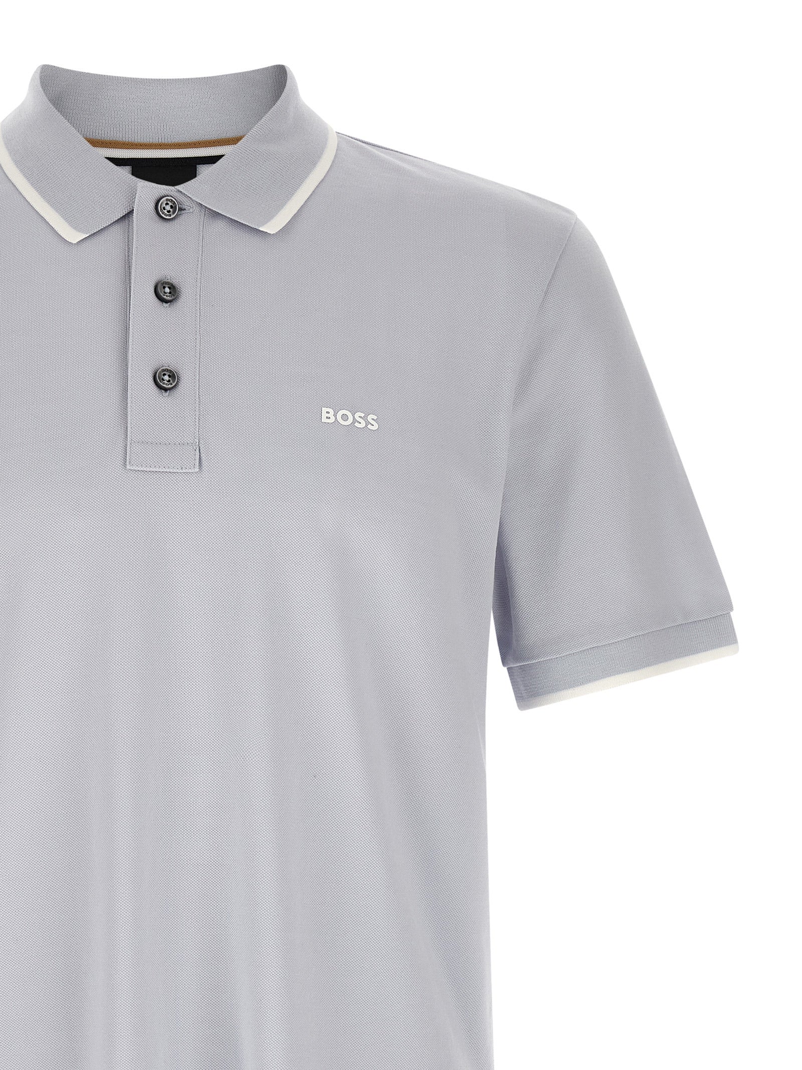 Hugo Boss Blue Cotton Polo Men's Shirt