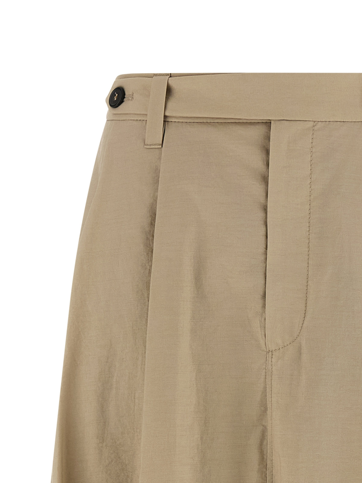 Brunello Cucinelli Beige Cotton Midi Women's Skirt
