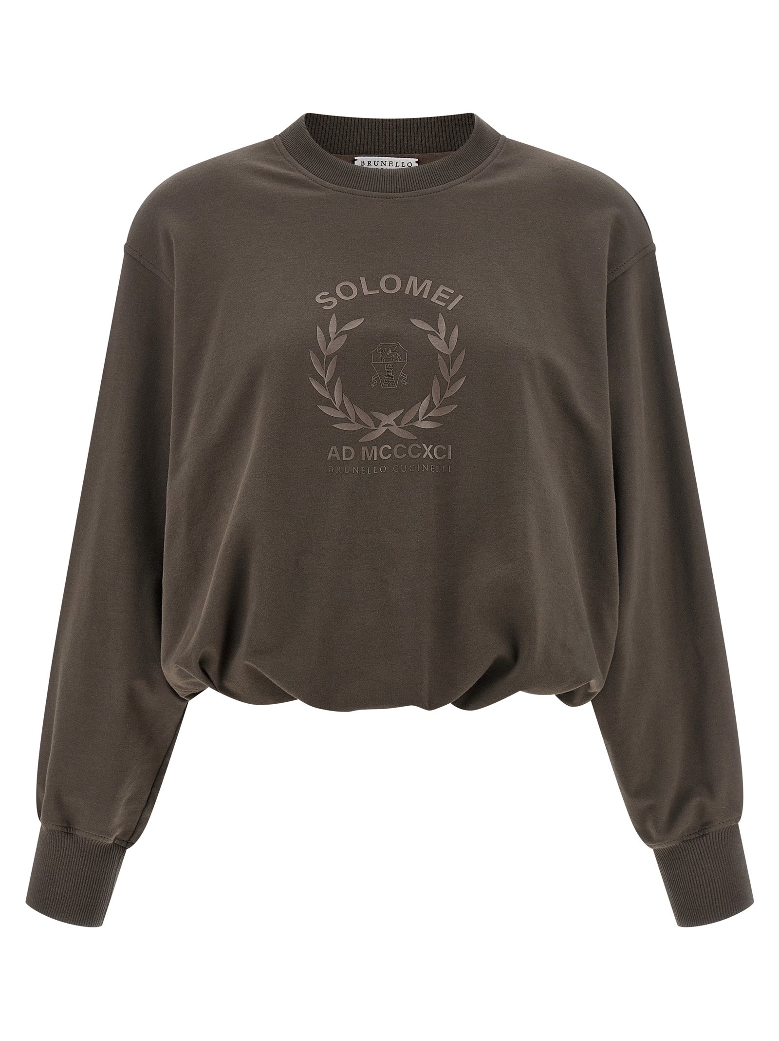 Brunello Cucinelli Brown Cotton Women's Sweatshirt
