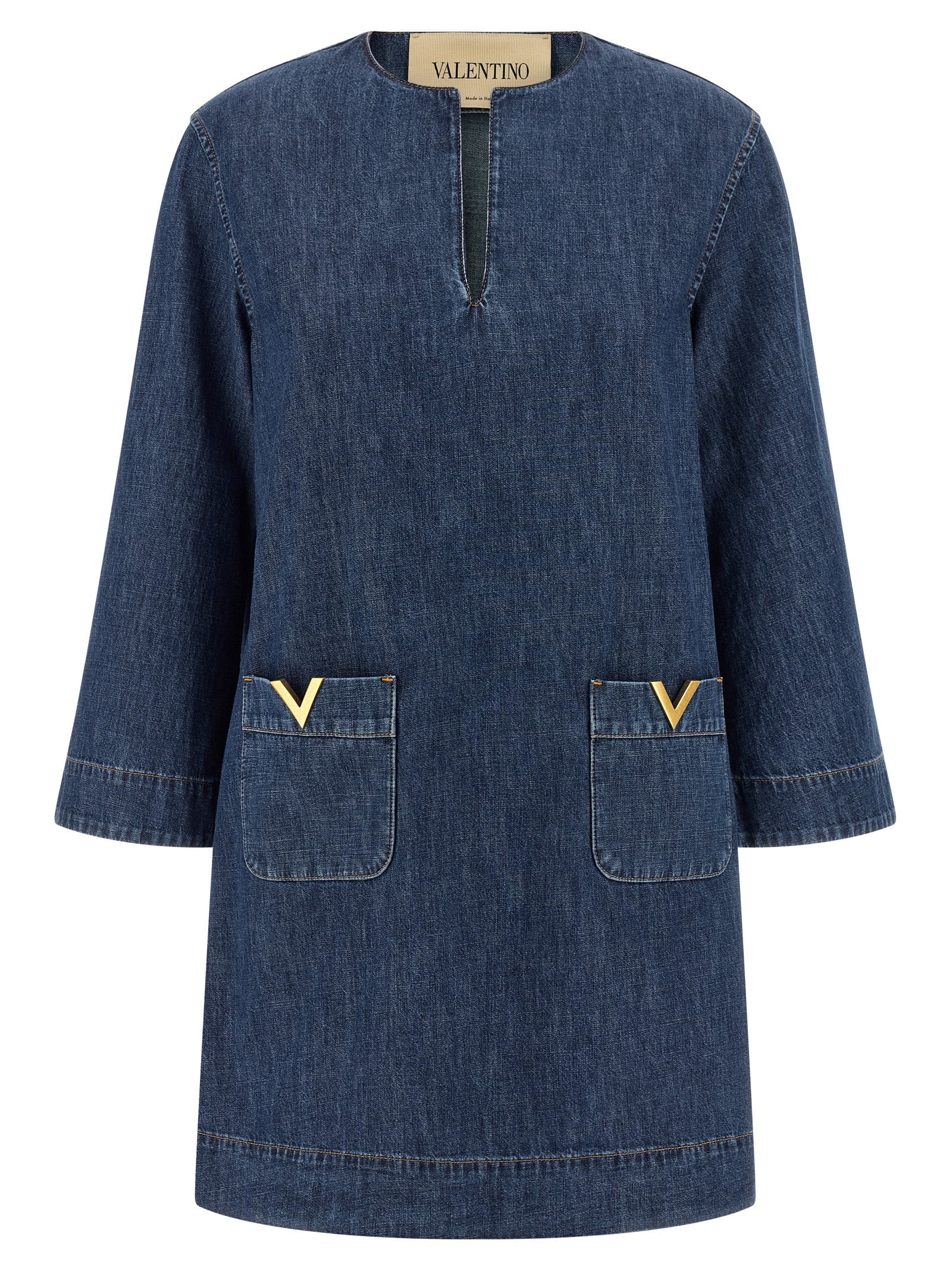 Valentino Garavani Blue Cotton Short Women's Dress