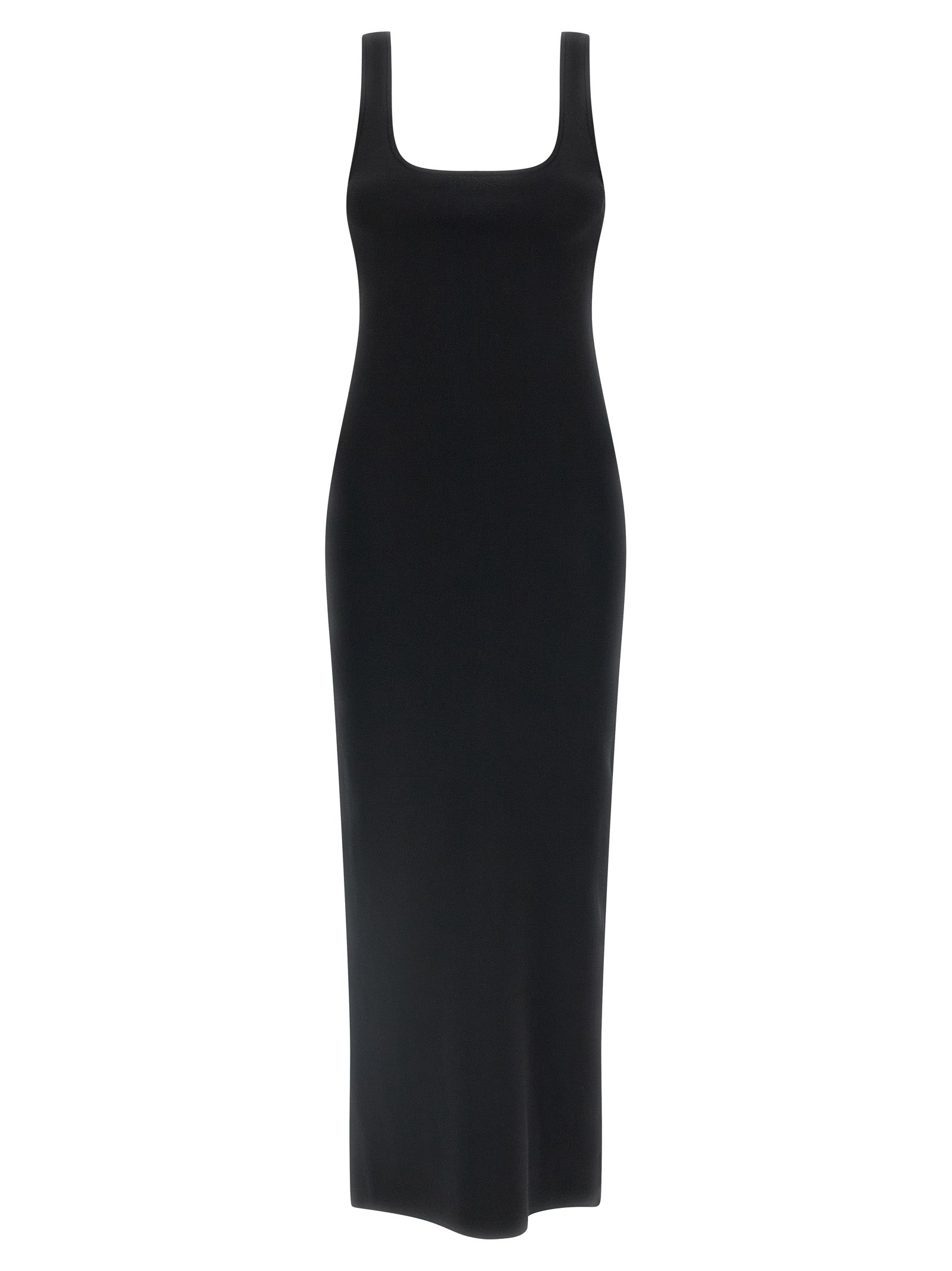 Entire Studios Black Viscose Midi Women's Dress