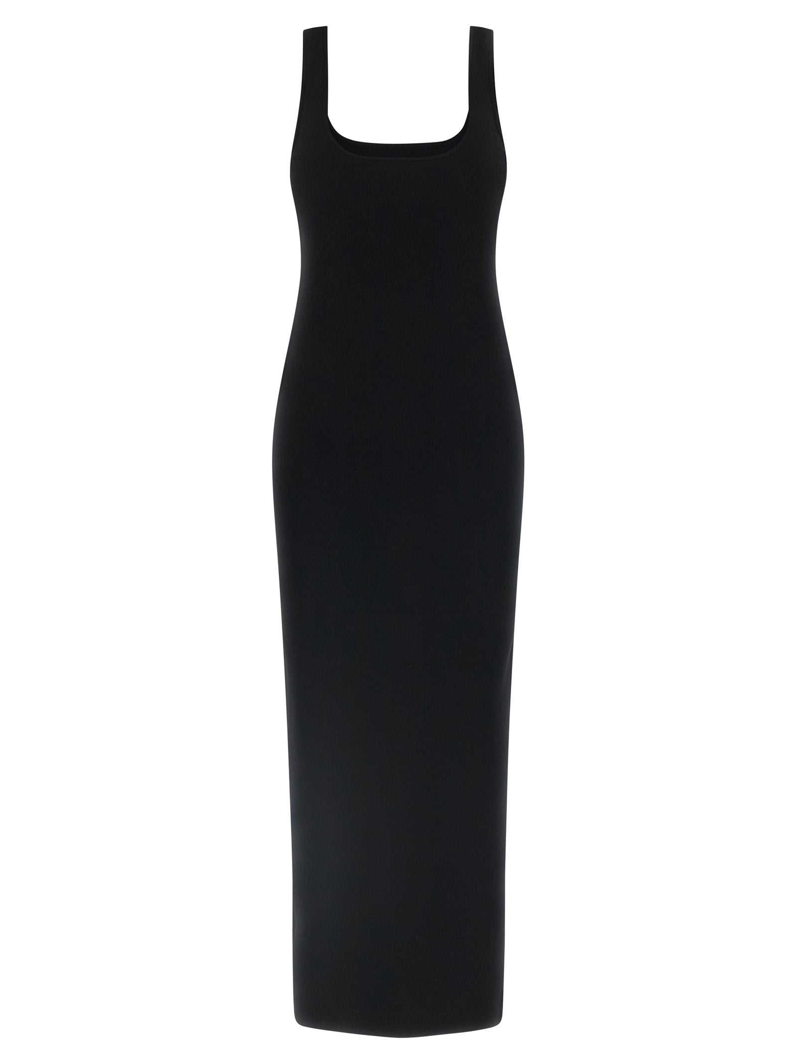 Entire Studios Black Viscose Midi Women's Dress