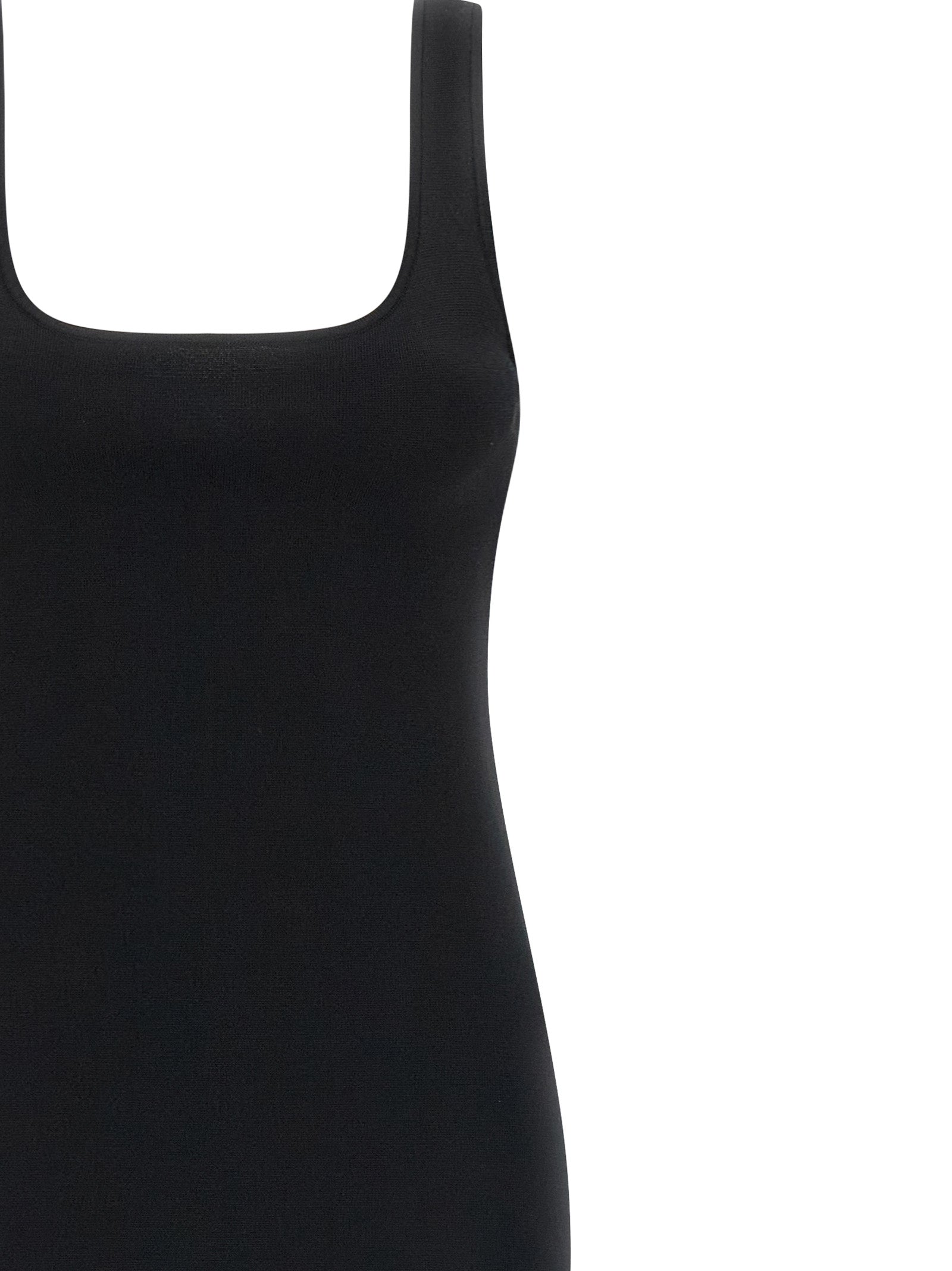 Entire Studios Black Viscose Midi Women's Dress