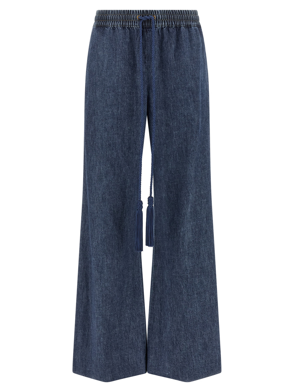Valentino Garavani Blue Cotton Flared Women's Jeans