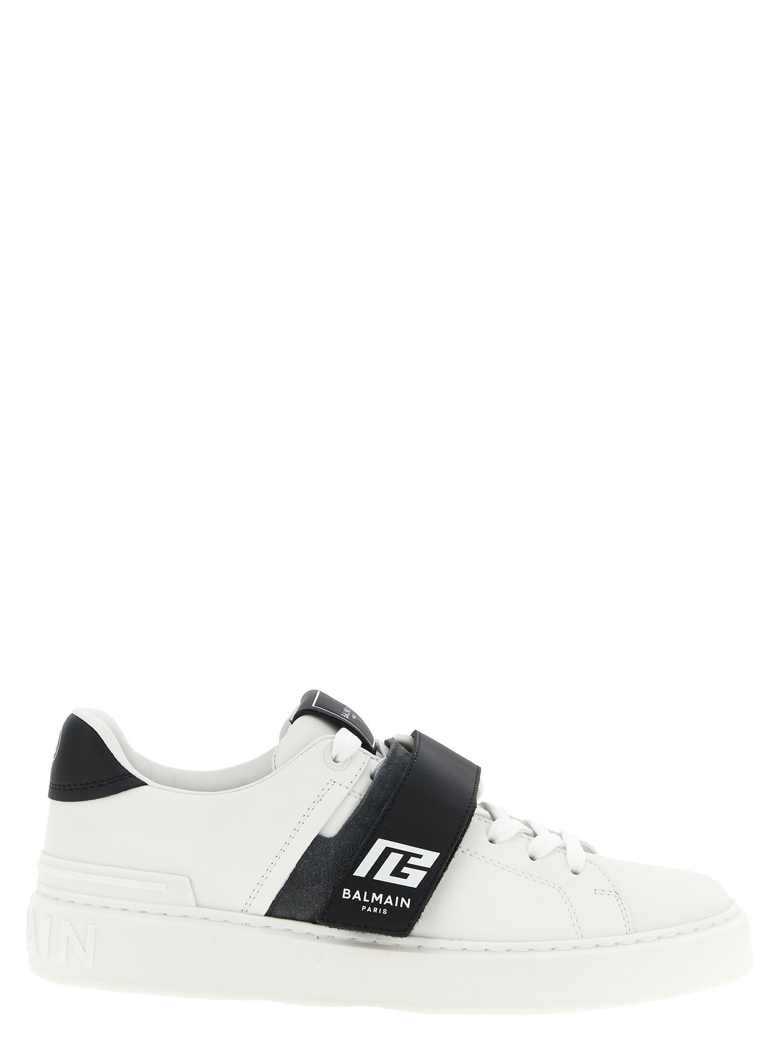 Balmain Bicolor Calfskin Low Top Men's Sneakers