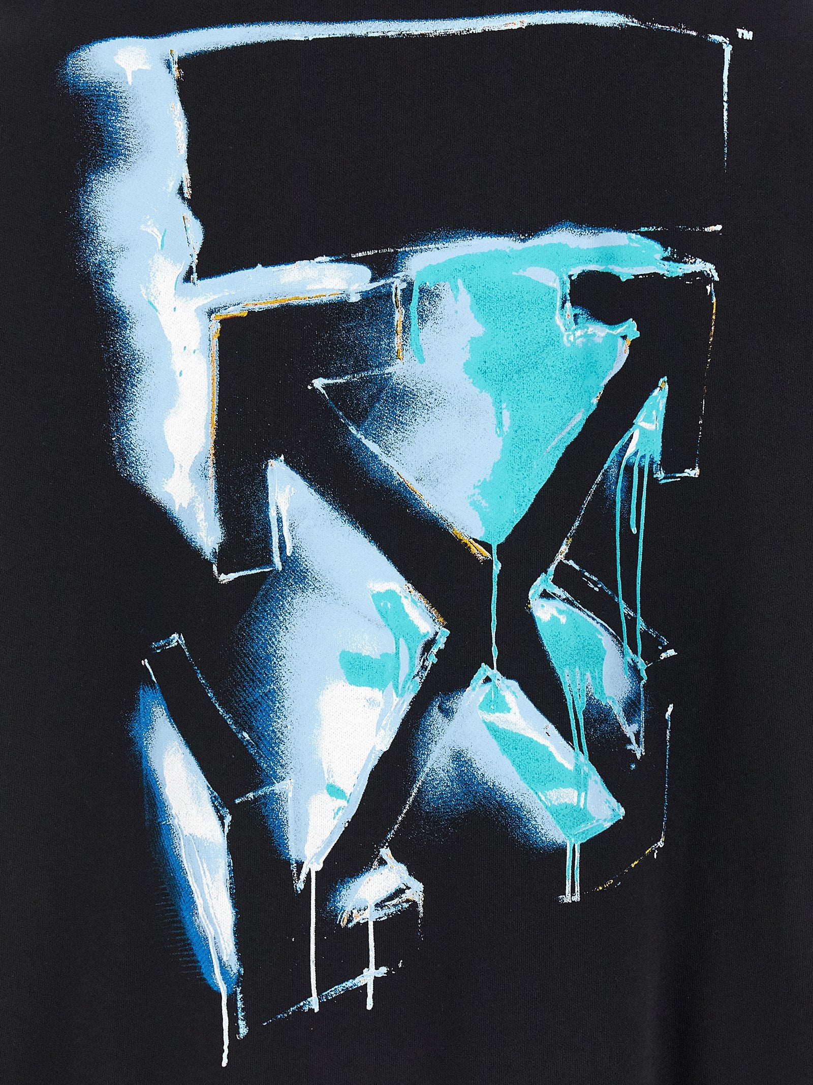 Off-White Black Cotton Men's Sweatshirt