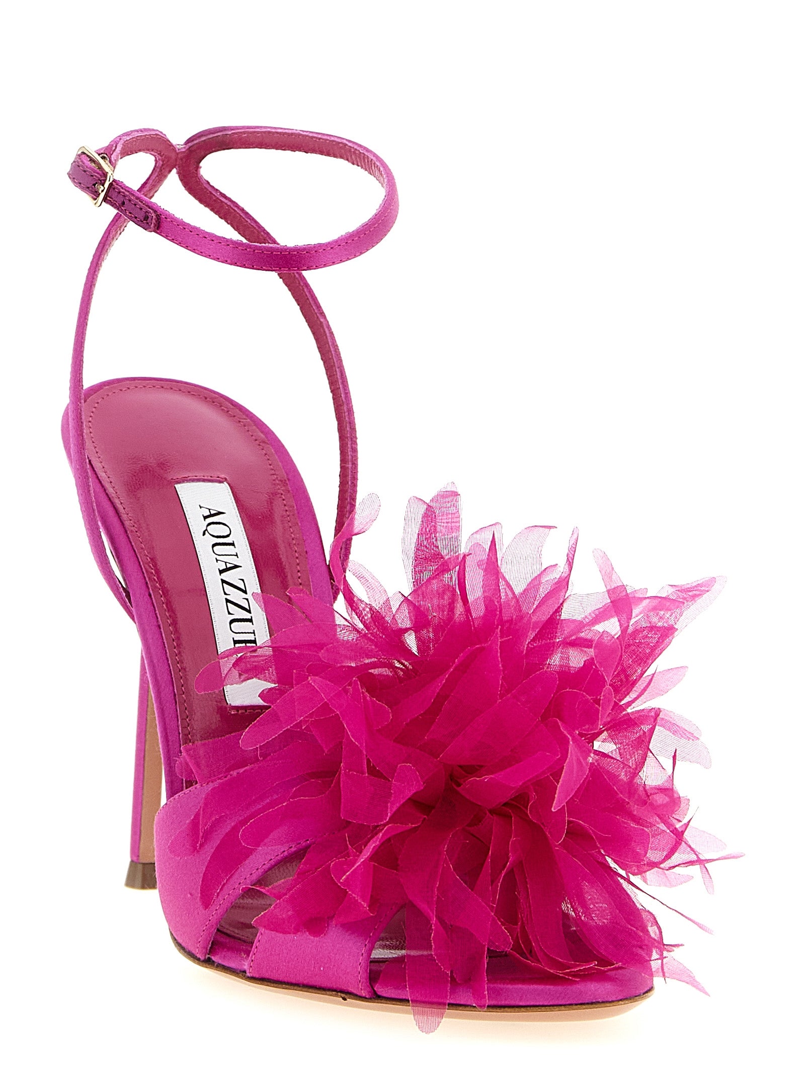 Aquazzura Fuchsia Textile Stiletto Heel Women's Sandals