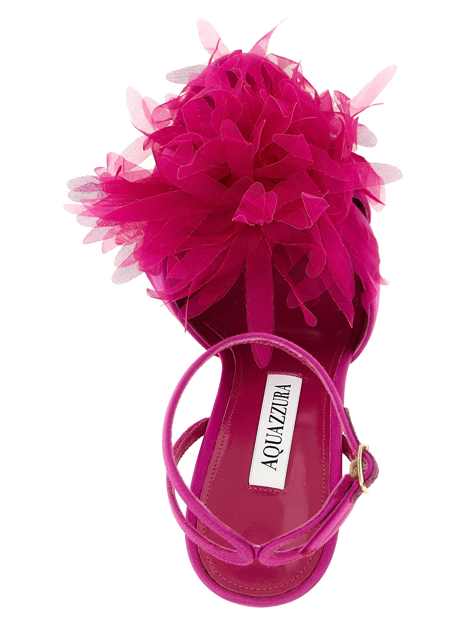 Aquazzura Fuchsia Textile Stiletto Heel Women's Sandals