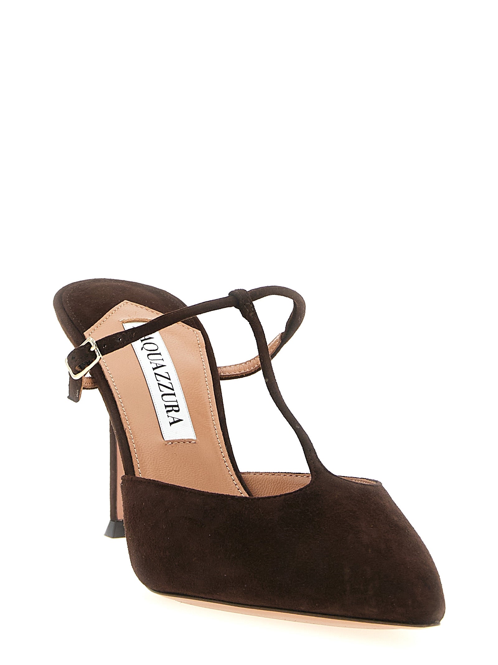 Aquazzura Brown Goatskin High Heel Women's Pumps
