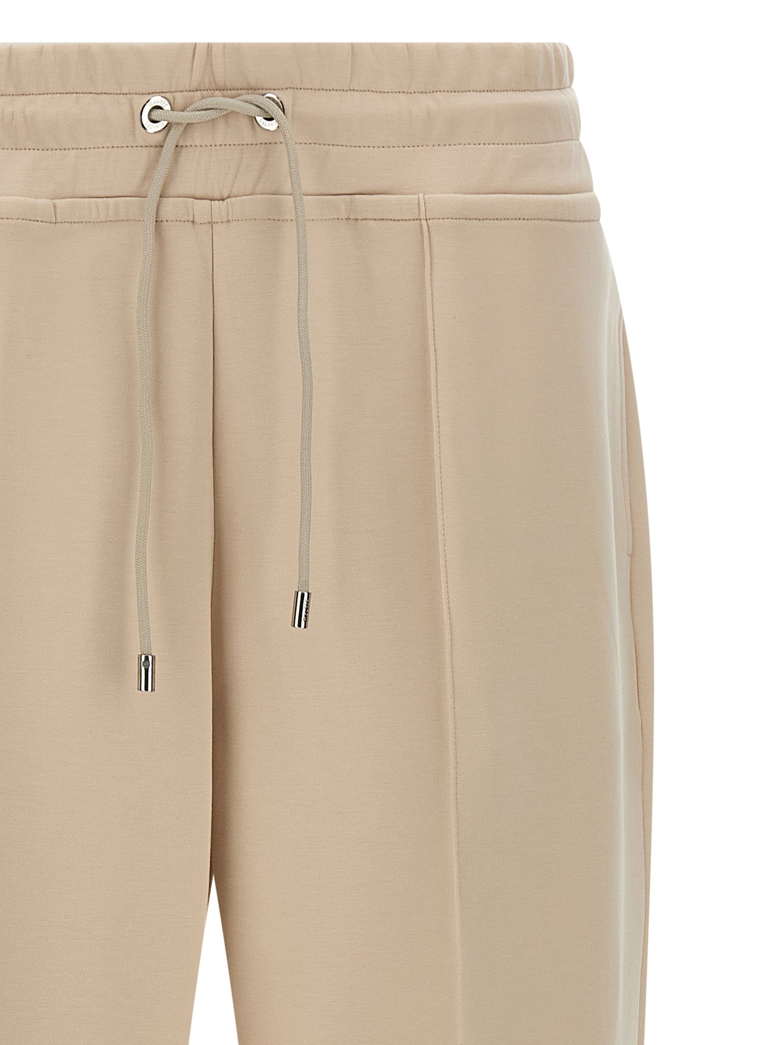 MooRER Beige Cotton Joggers (Workout Women's Pants)