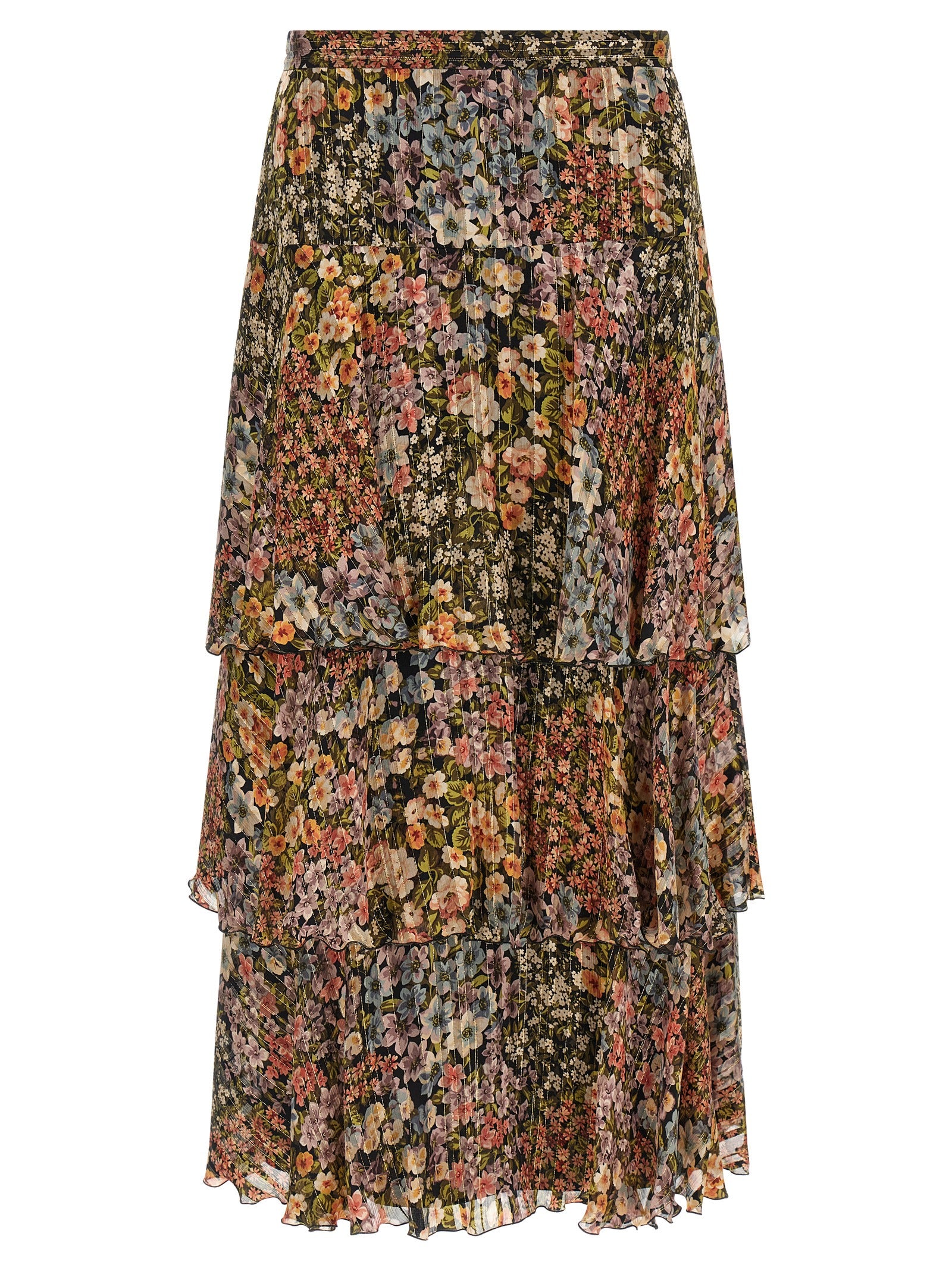 Valentino Garavani Multicolor Silk Midi Women's Skirt