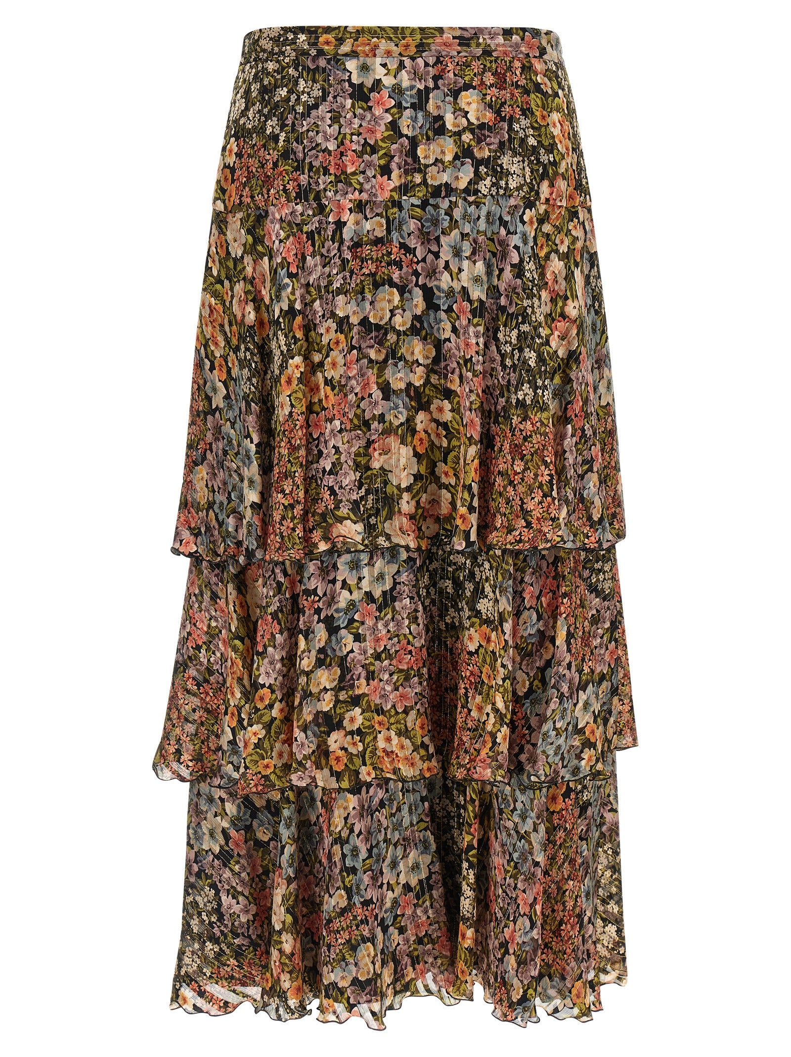 Valentino Garavani Multicolor Silk Midi Women's Skirt