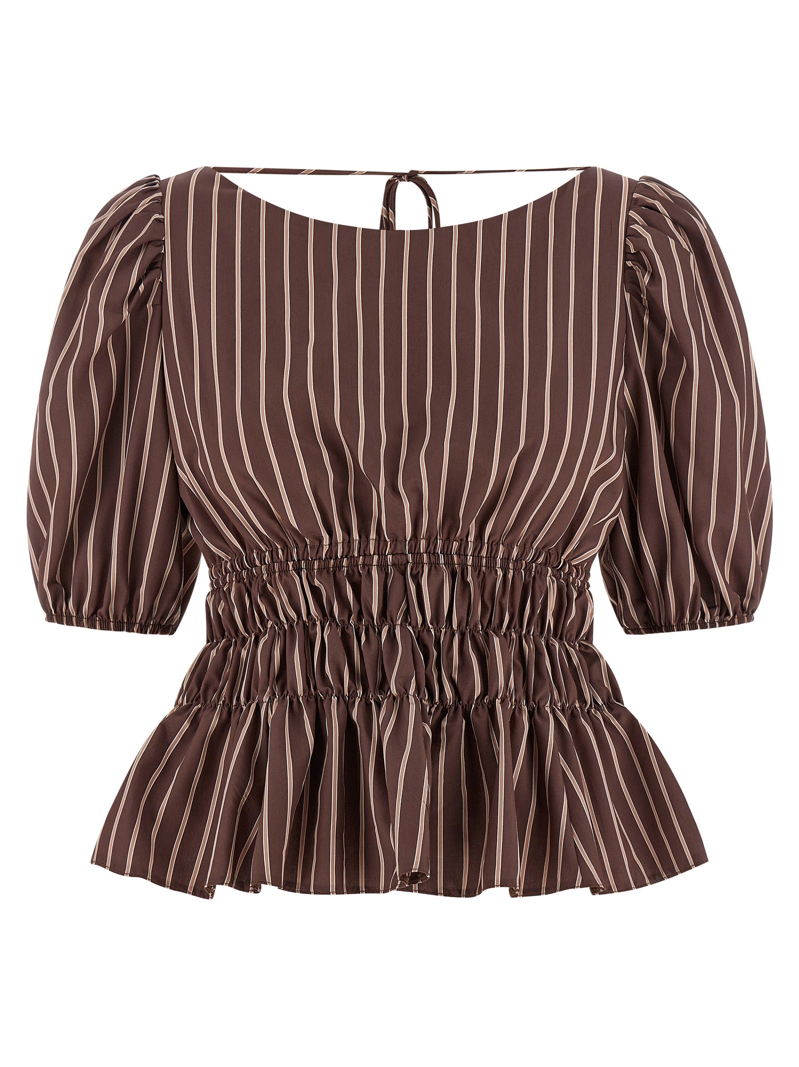 PINKO Brown Viscose Pattern Women's Shirt