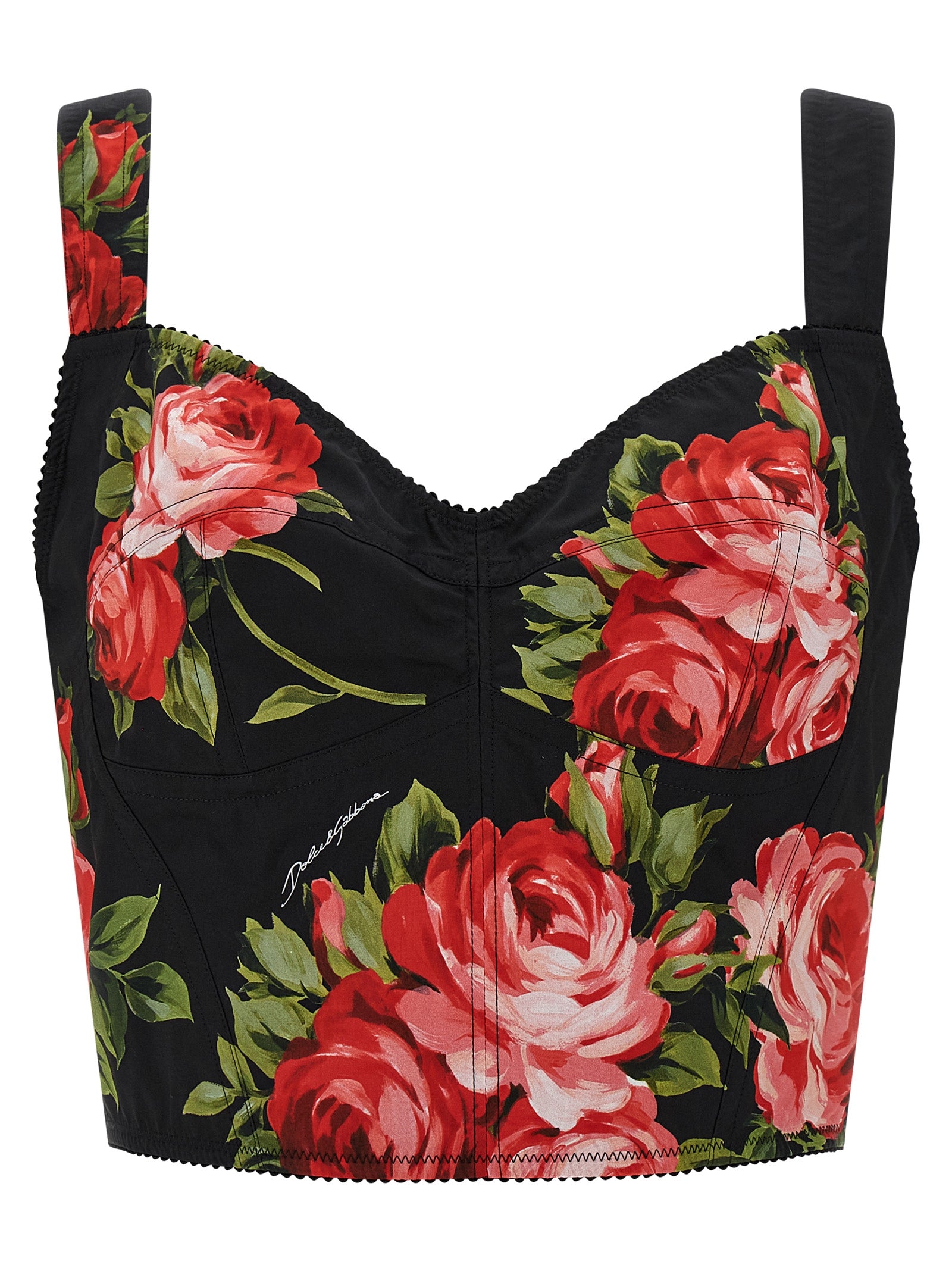 Dolce & Gabbana Black Cotton Tank Women's Tops