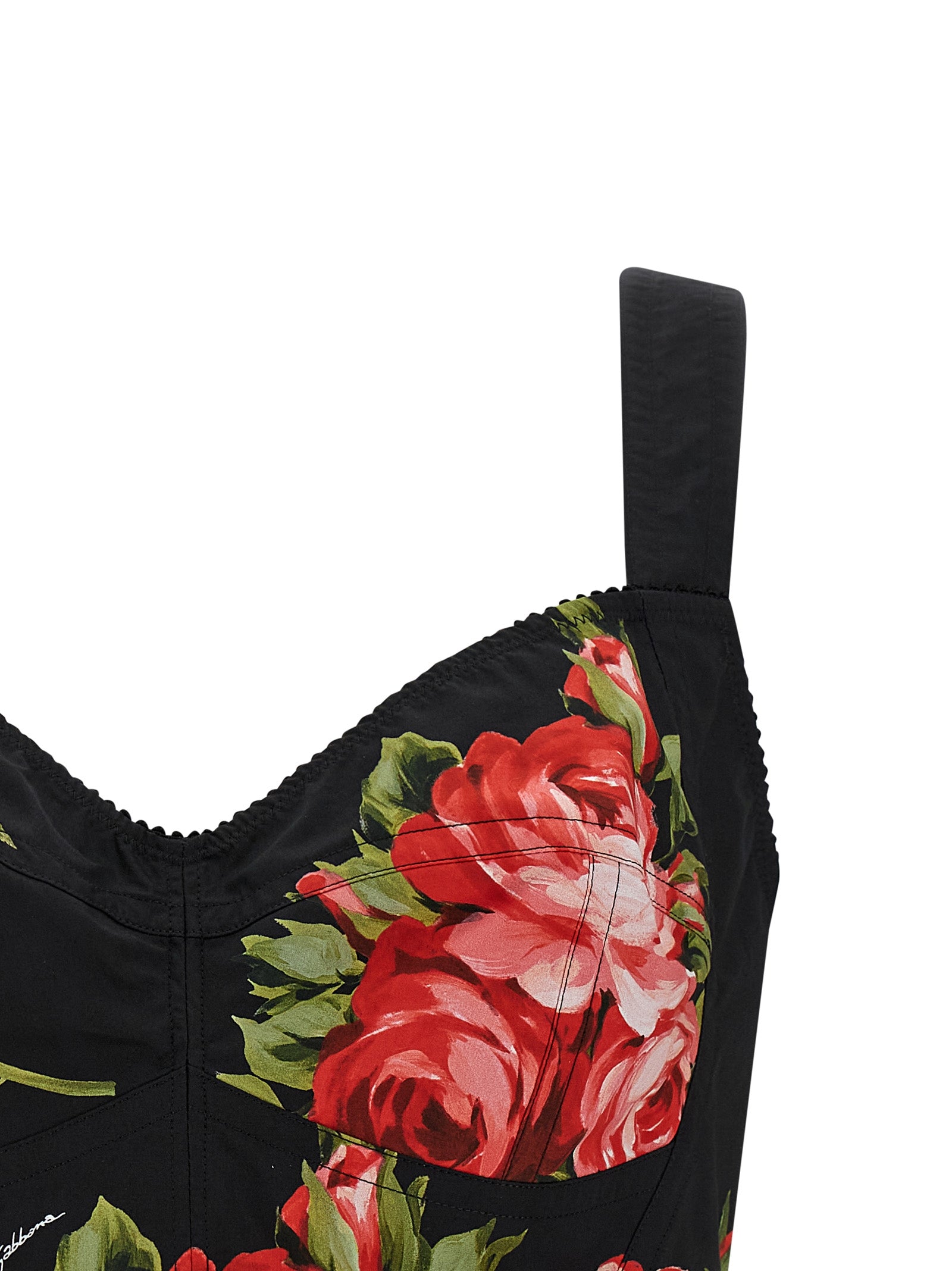 Dolce & Gabbana Black Cotton Tank Women's Tops