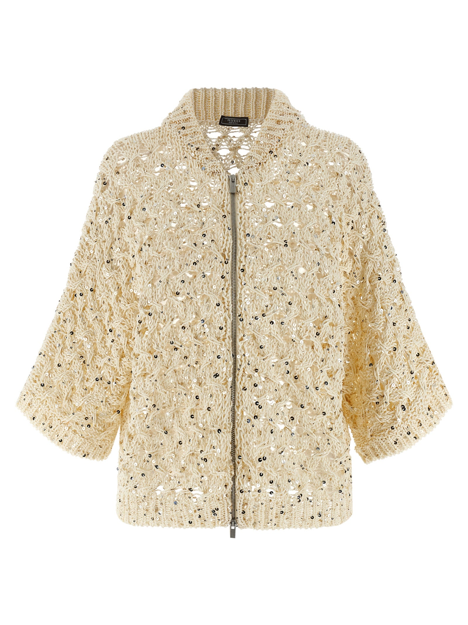 Peserico Beige Cotton Women's Cardigan