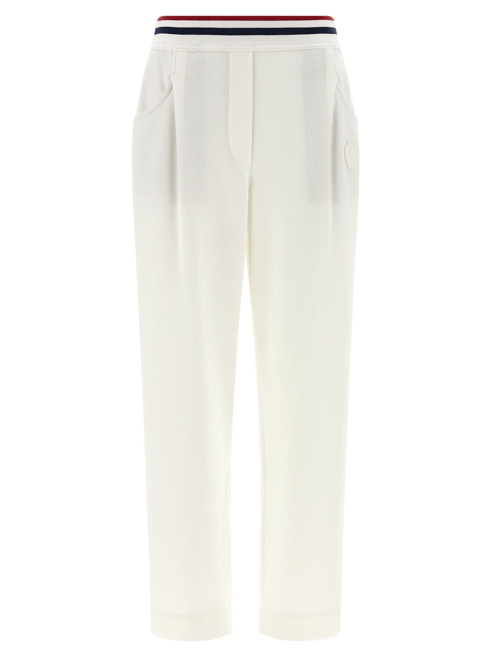 Brunello Cucinelli White Cotton Joggers (Workout Women's Pants)