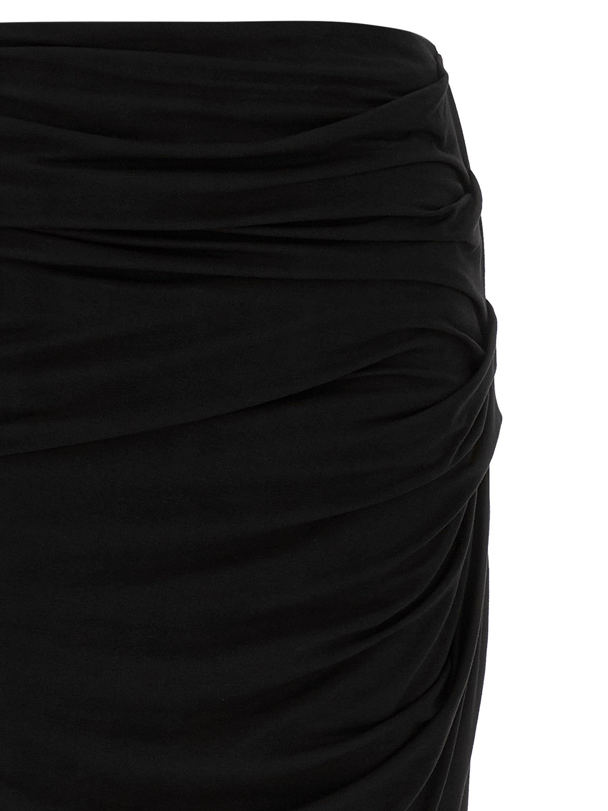 Entire Studios Black Viscose Mini Women's Skirt