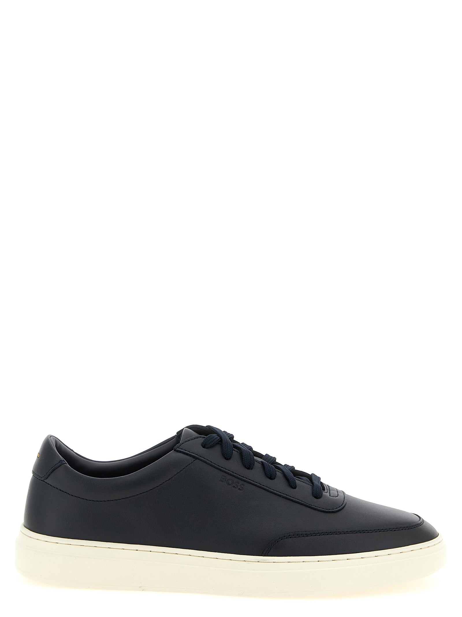 Hugo Boss Blue Cowhide Low Top Men's Sneakers
