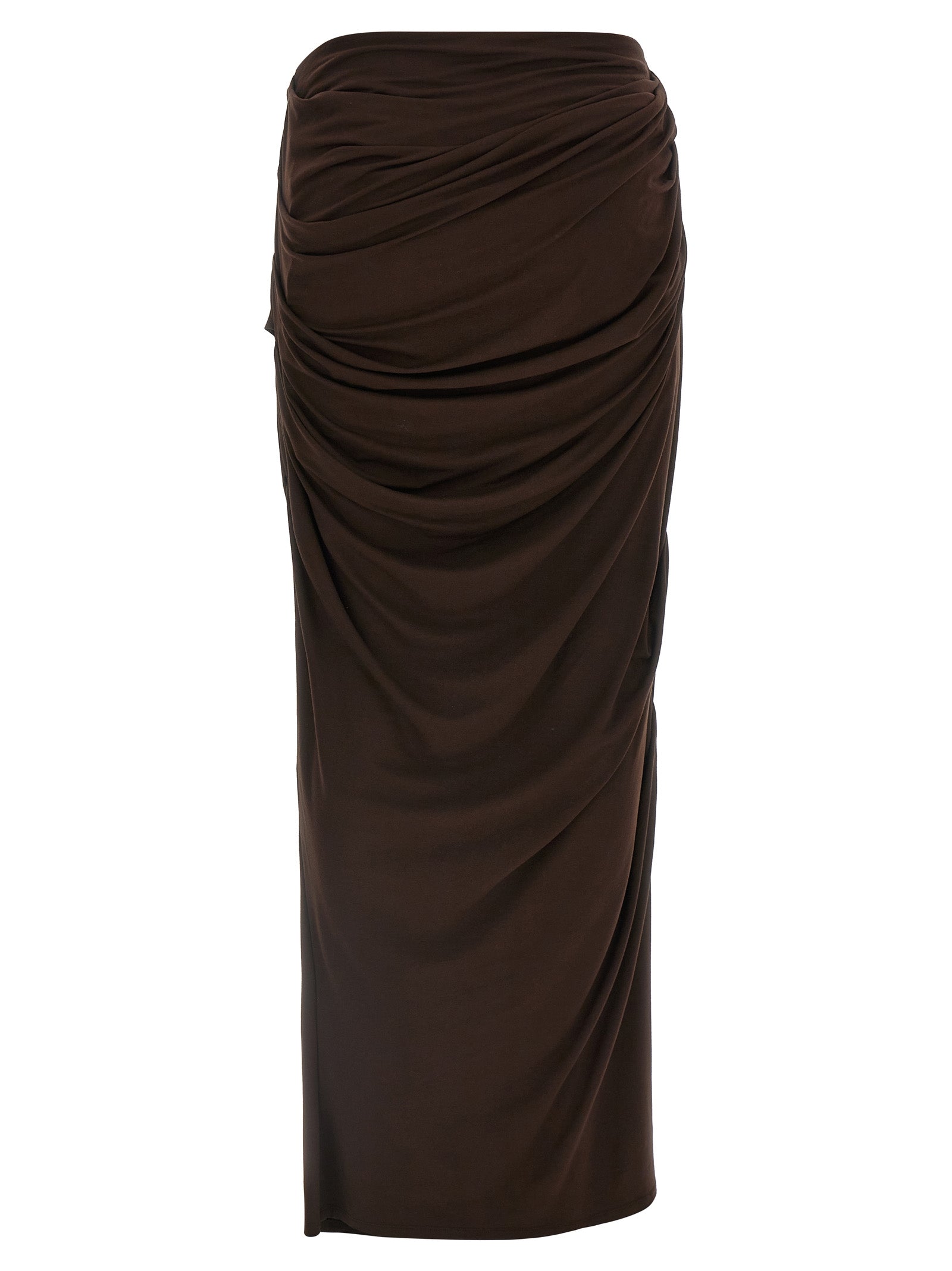 Entire Studios Brown Viscose Mini Women's Skirt