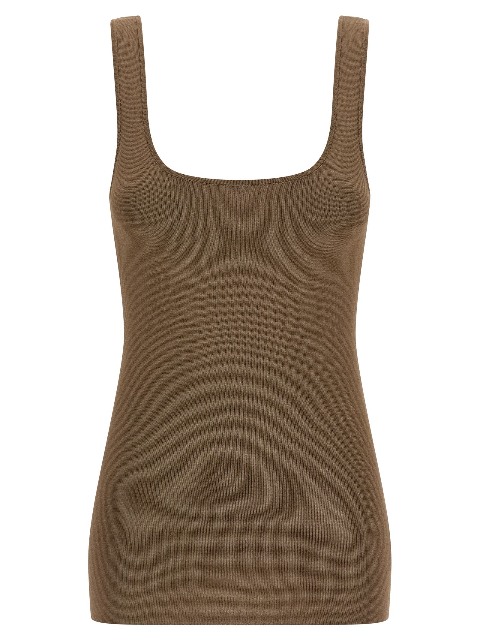 Entire Studios Brown Viscose Sleeveles Women's T-Shirt