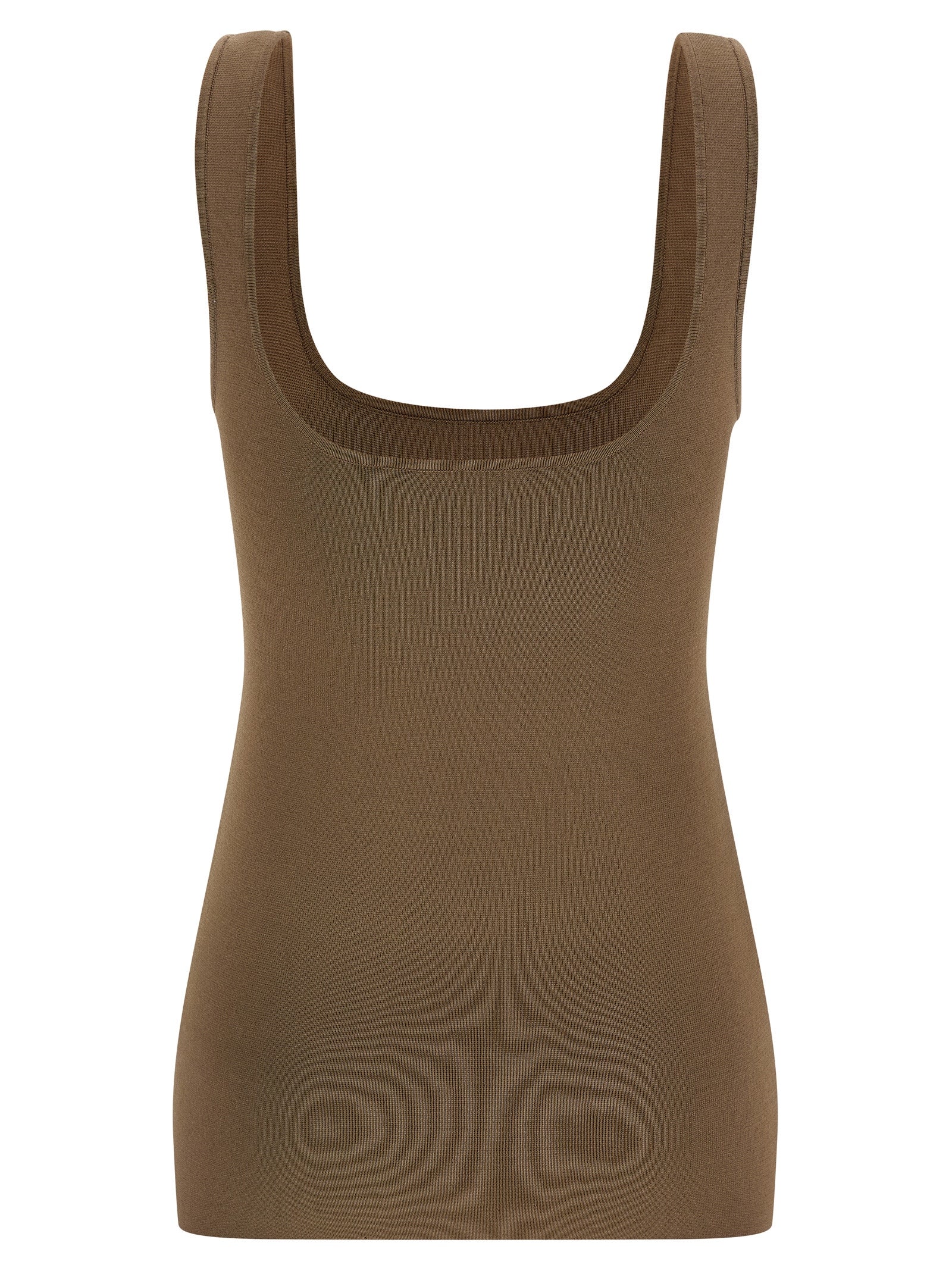 Entire Studios Brown Viscose Sleeveles Women's T-Shirt