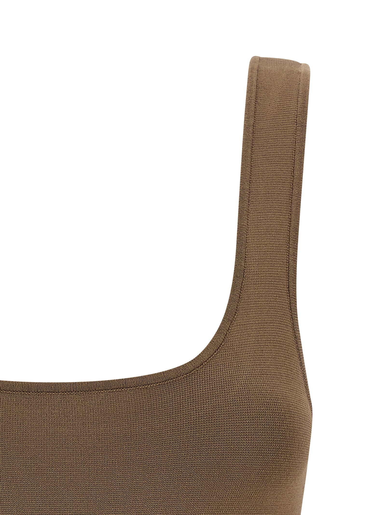 Entire Studios Brown Viscose Sleeveles Women's T-Shirt
