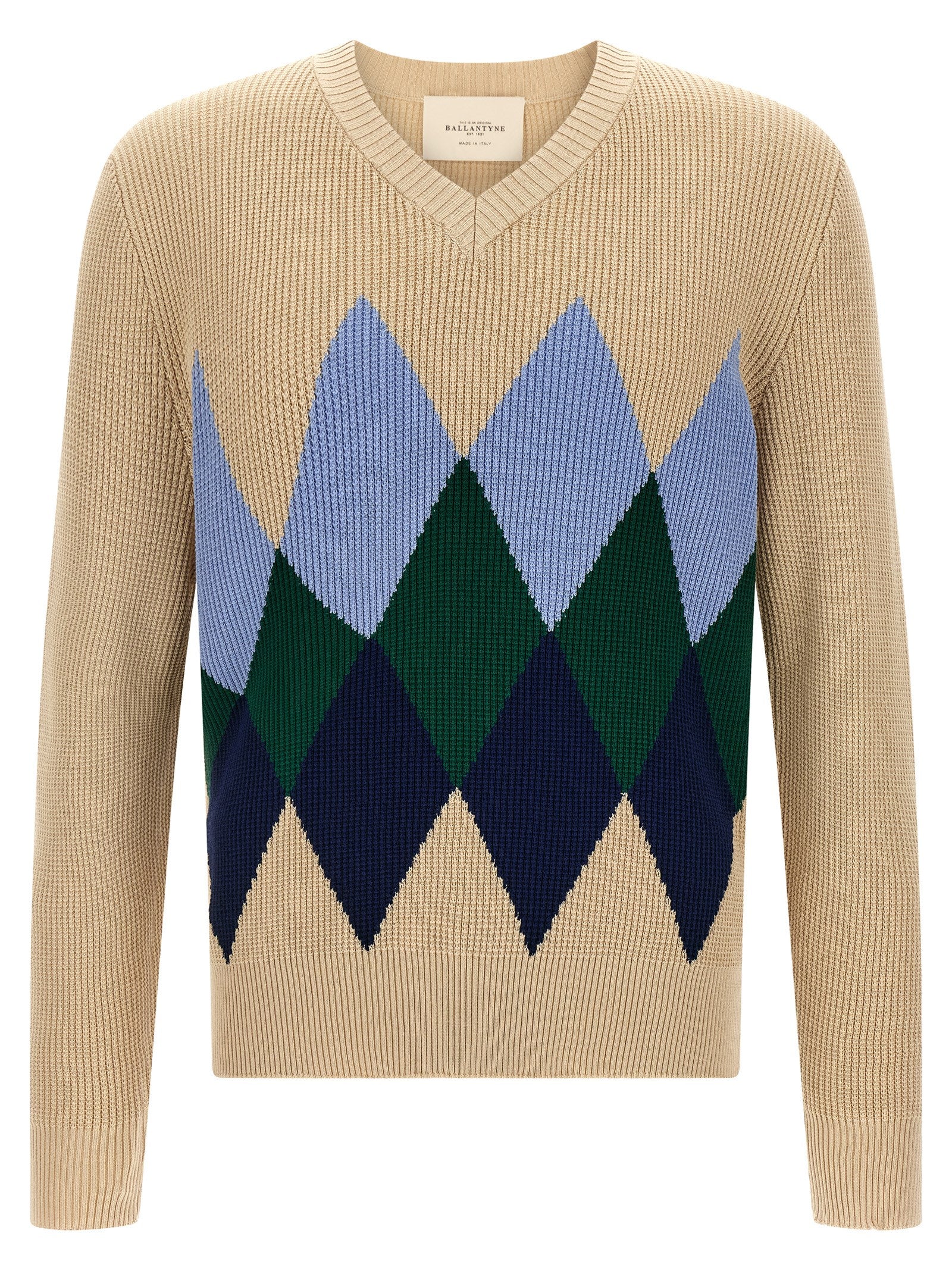 Ballantyne Beige Cotton Men's Cardigan