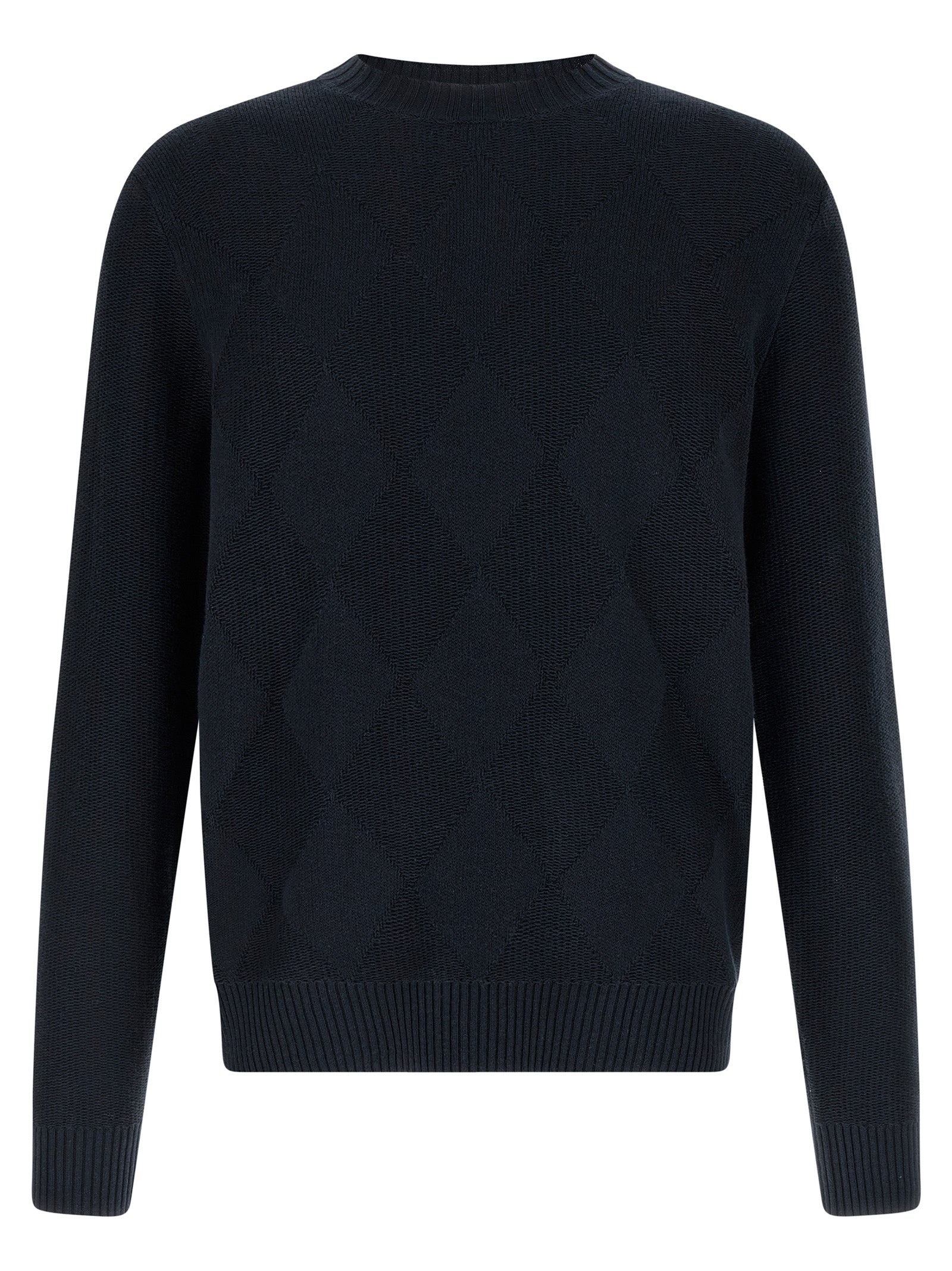 Ballantyne Blue Cotton Men's Cardigan