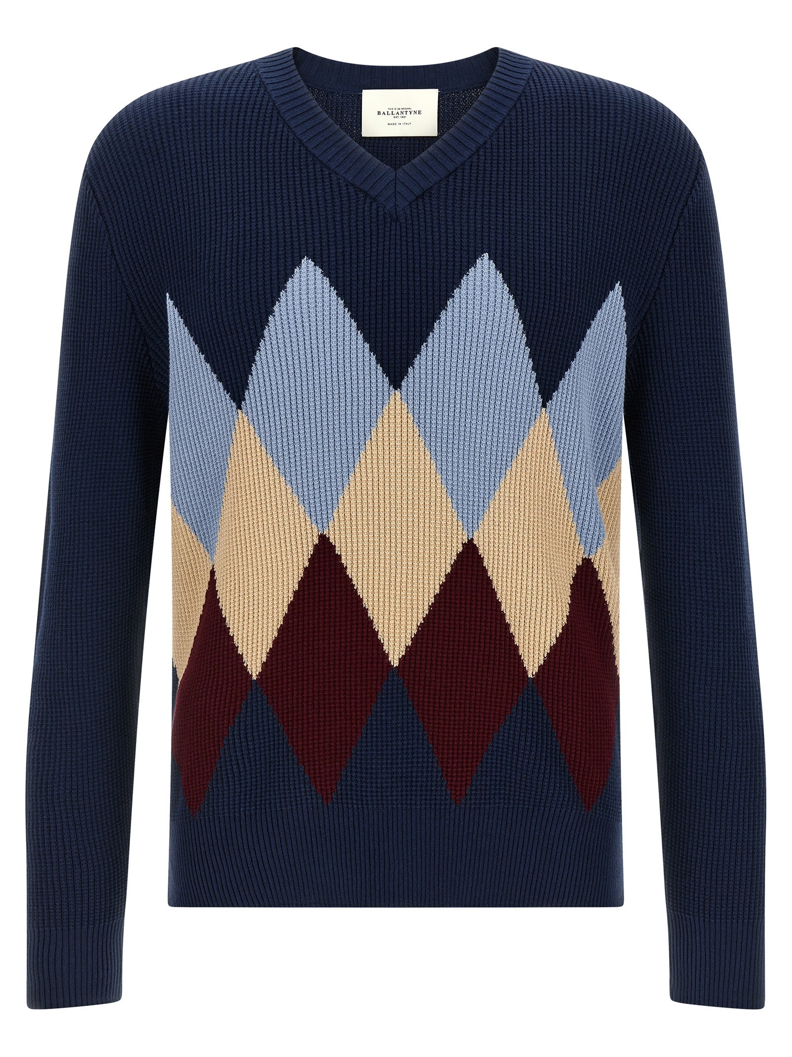 Ballantyne Blue Cotton Men's Cardigan