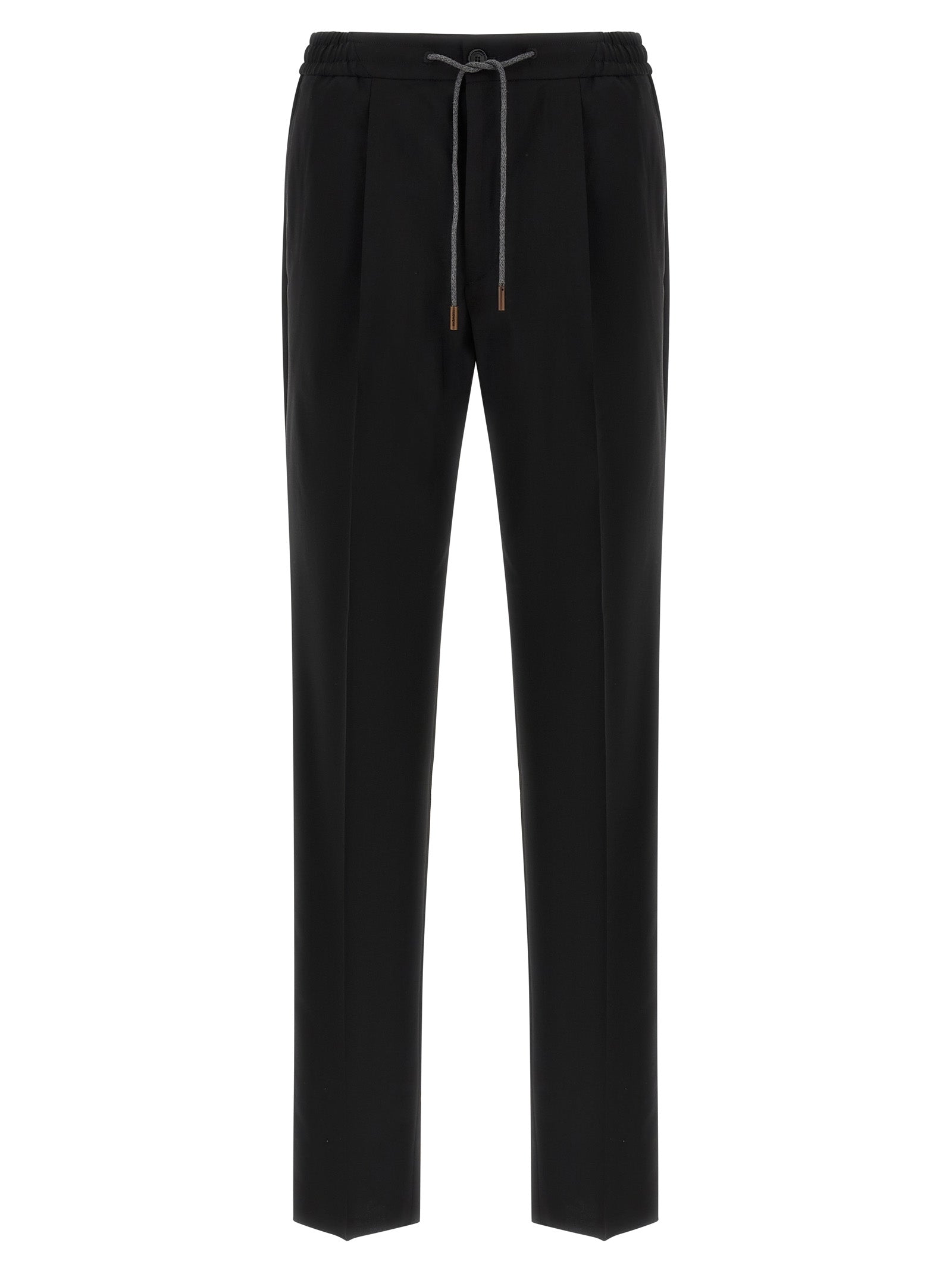 Incotex Black Virgin Wool Casual Men's Pants