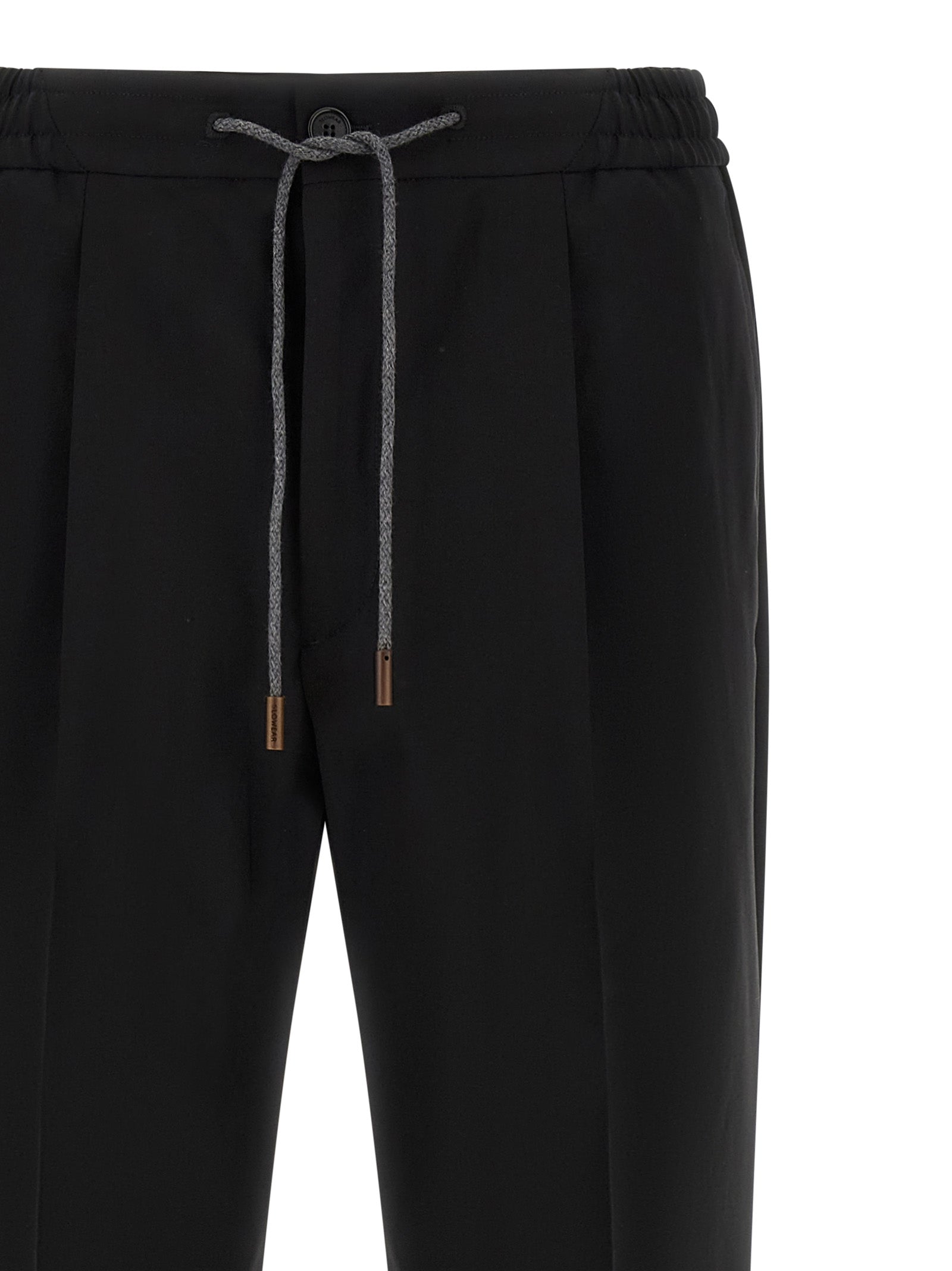 Incotex Black Virgin Wool Casual Men's Pants