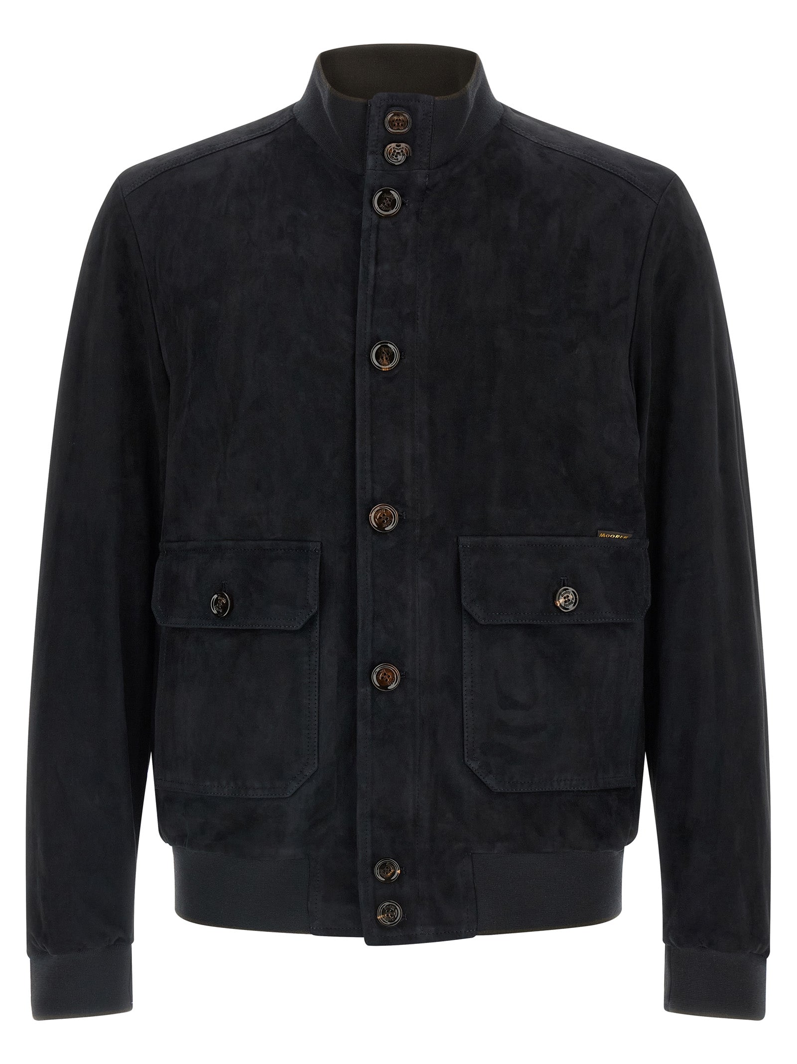 MooRER Blue Lamb Leather Leather Men's Jacket