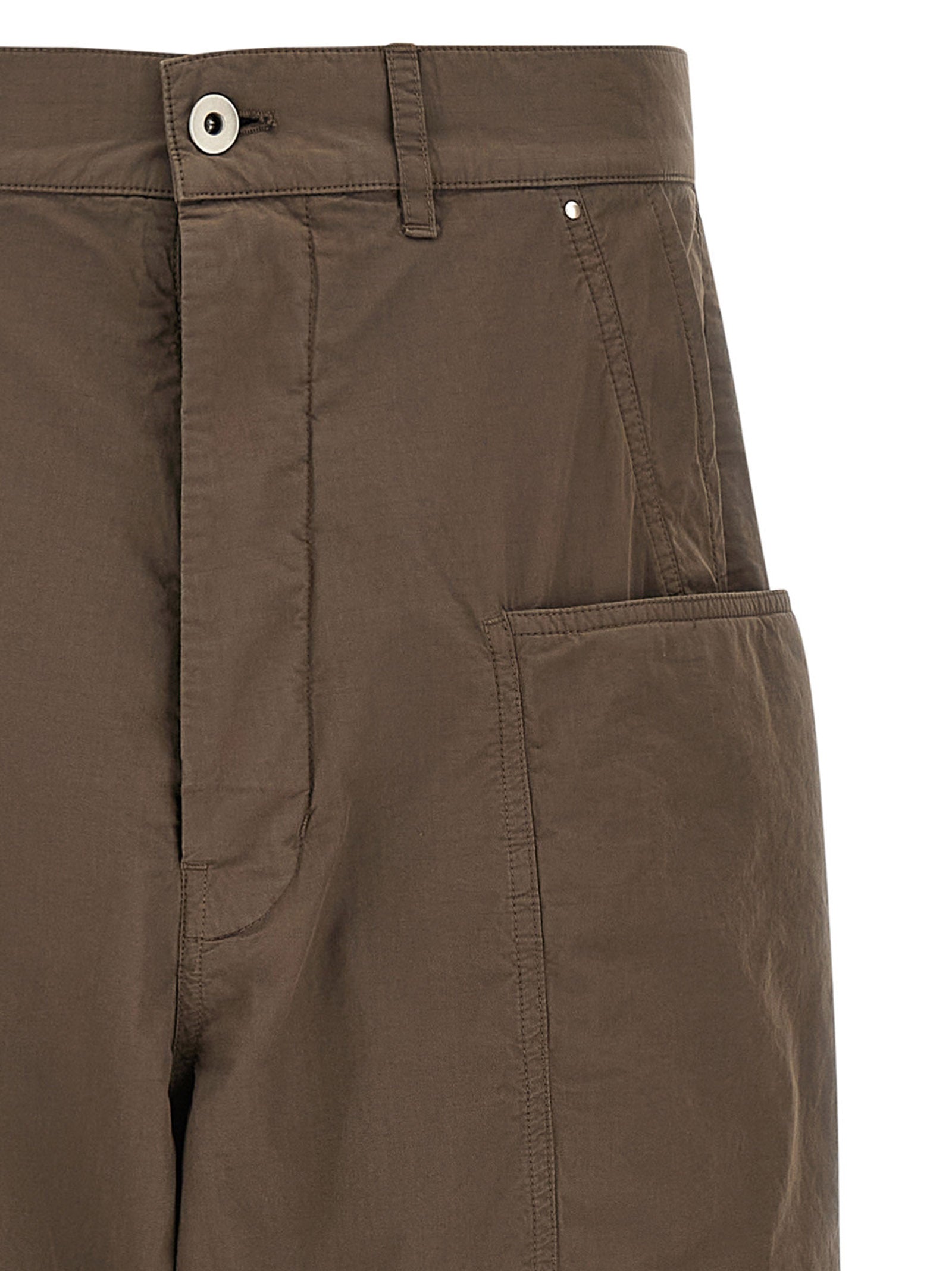DRKSHDW Brown Cotton Cargo Men's Pants