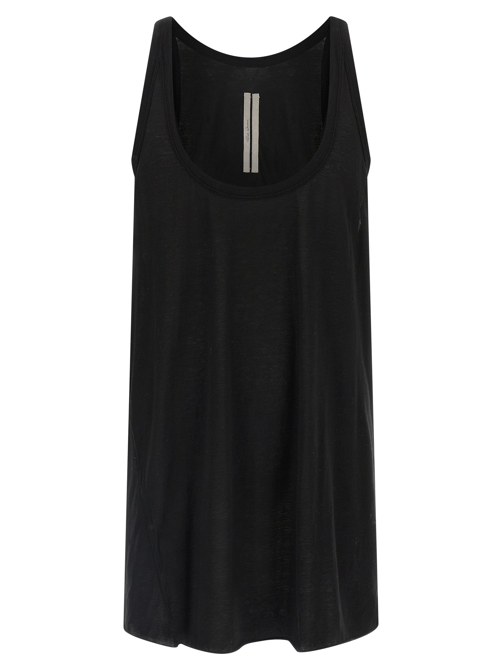 Rick Owens Black Cotton Tank Men's Tops