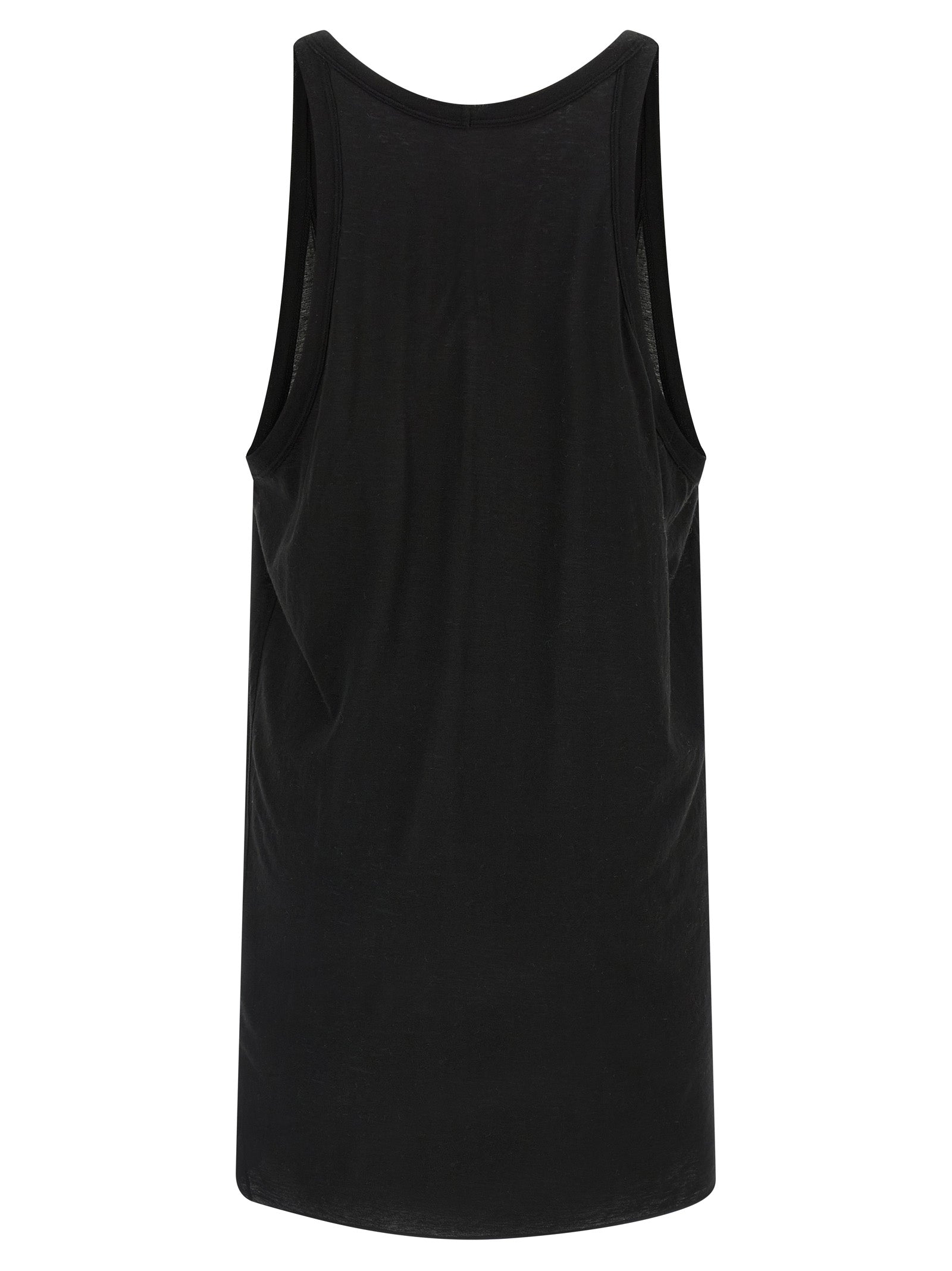 Rick Owens Black Cotton Tank Men's Tops