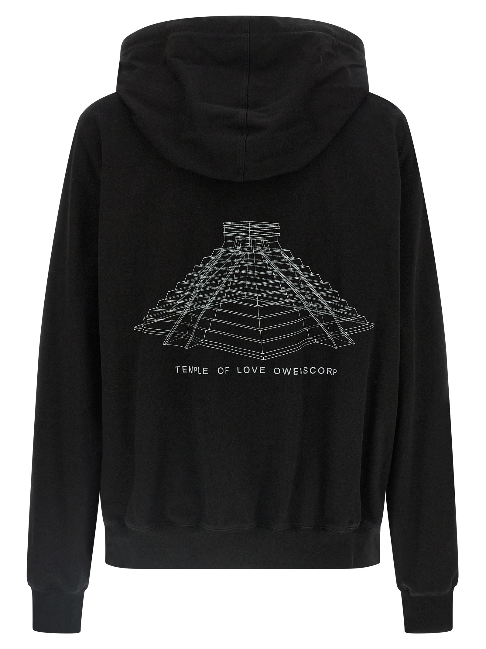 Rick Owens Black Cotton Men's Sweatshirt