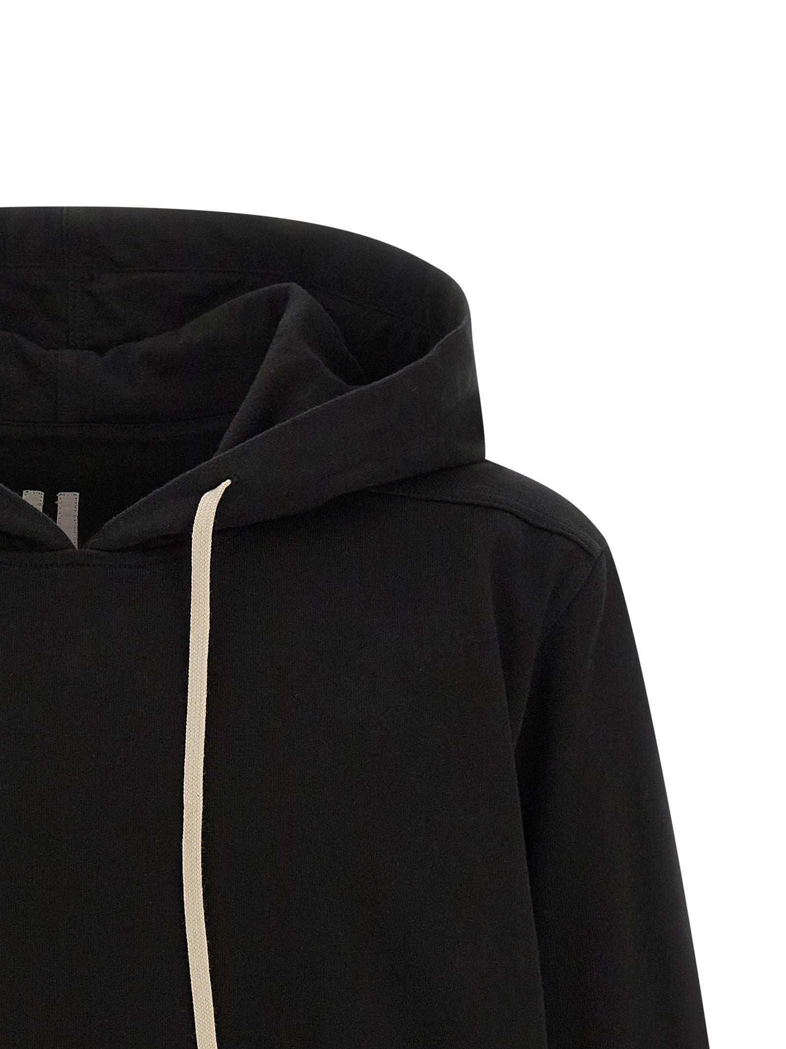 Rick Owens Black Cotton Men's Sweatshirt
