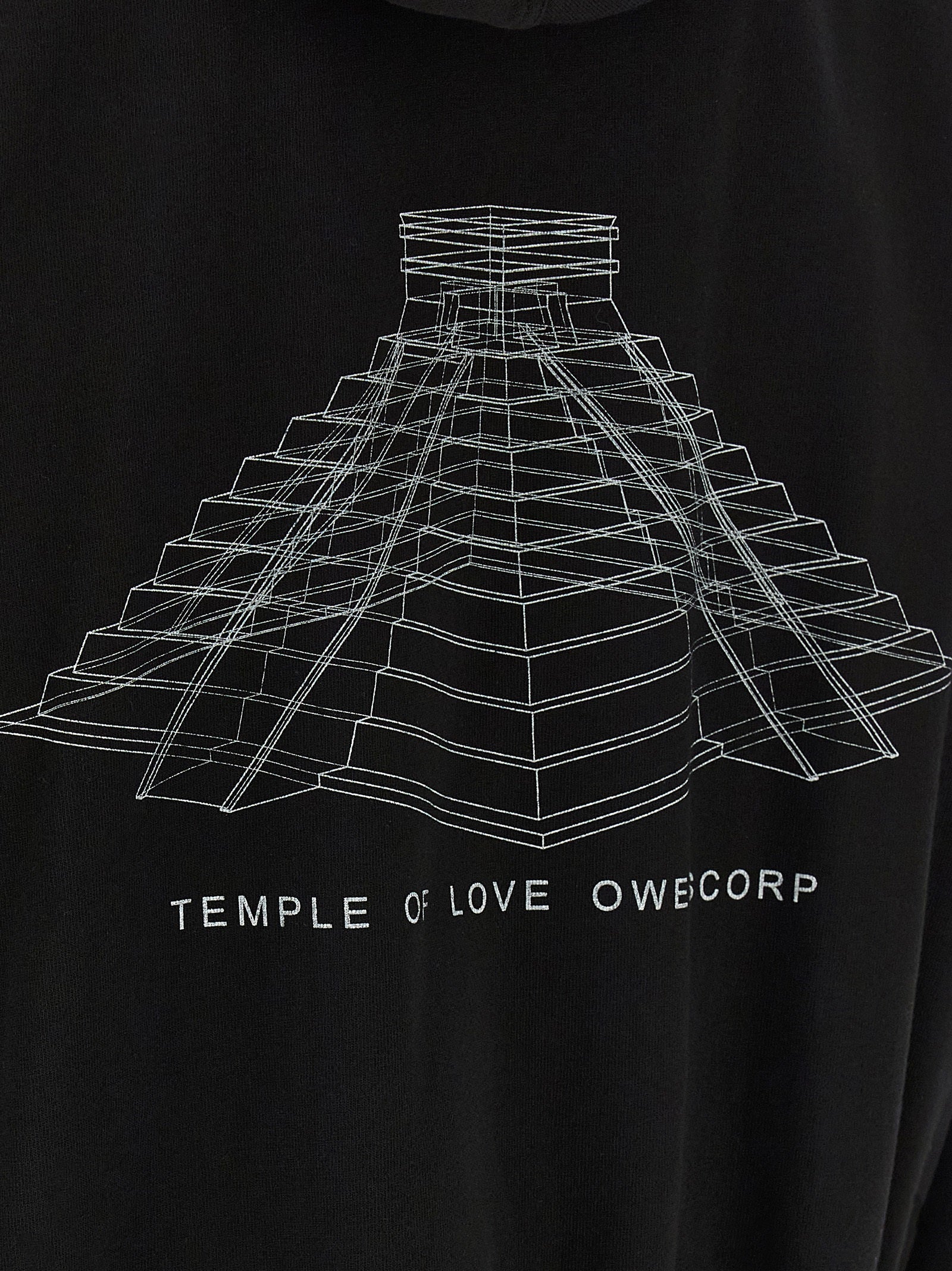 Rick Owens Black Cotton Men's Sweatshirt